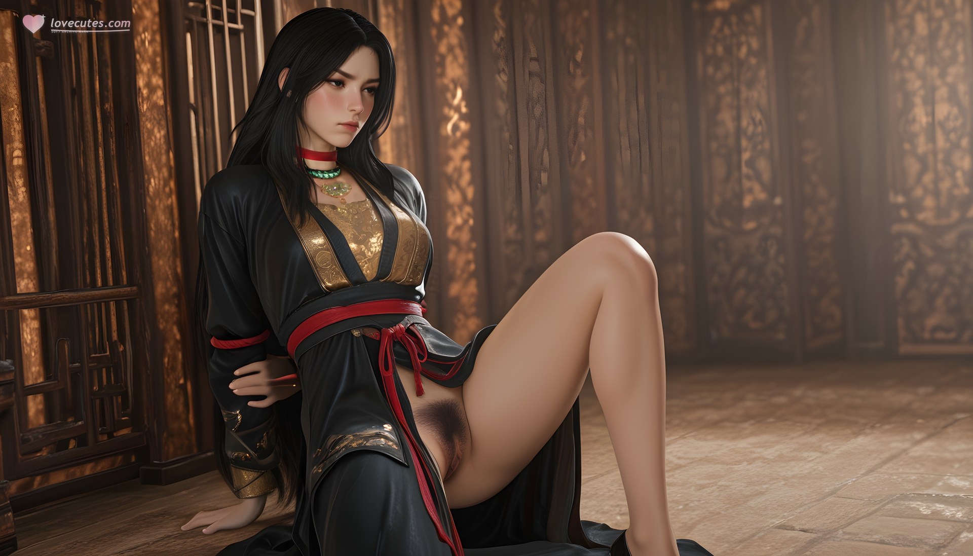 AI Porn - 燕雲十六聲 千夜 ボディスーツ、濡れ感、露出ヌード AI画像ギャラリー 562P