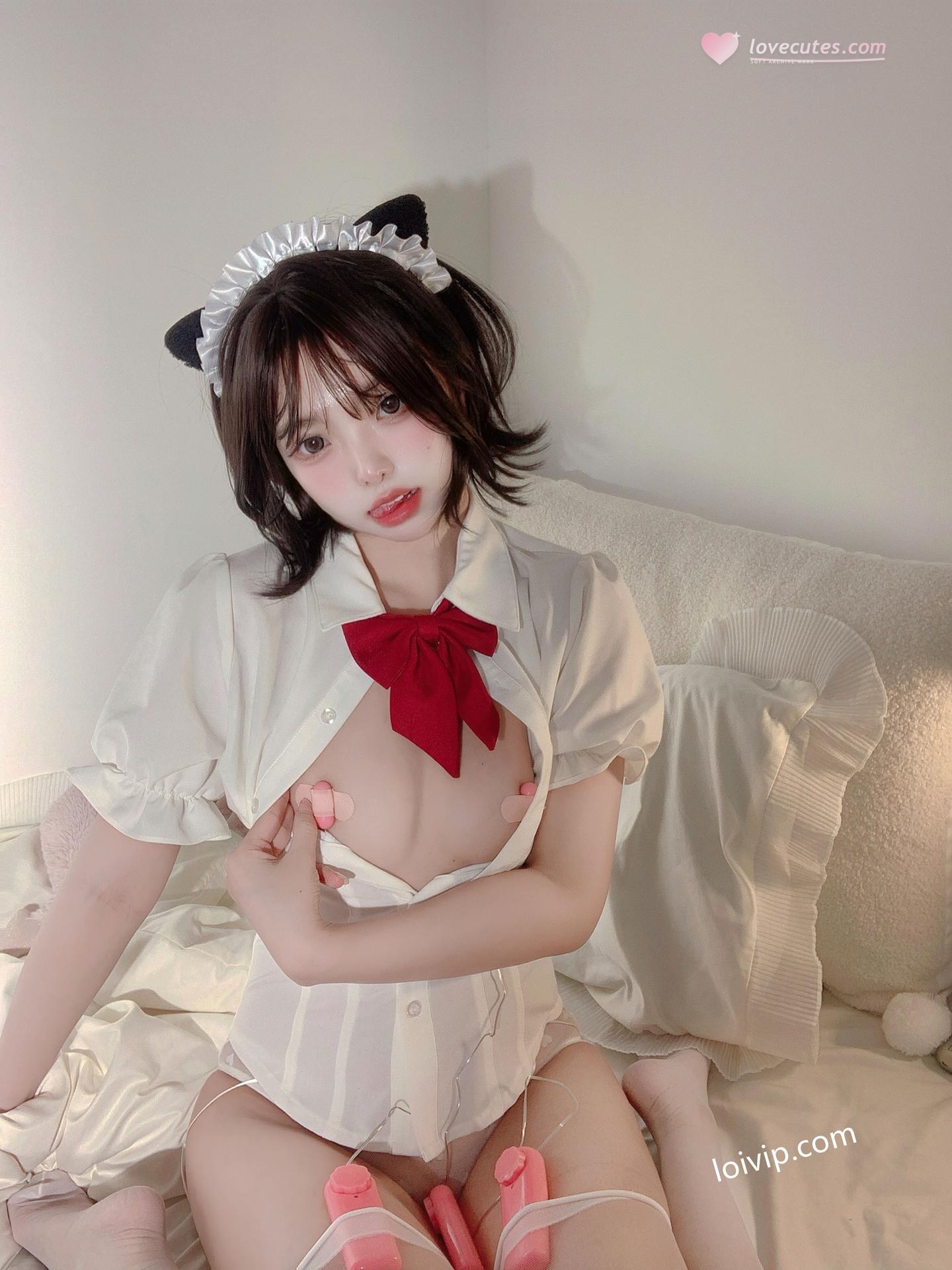 [프라이빗 룸] 你的真真u - 电动玩具 女仆床拍玩具主题 美腿私房 42P1V