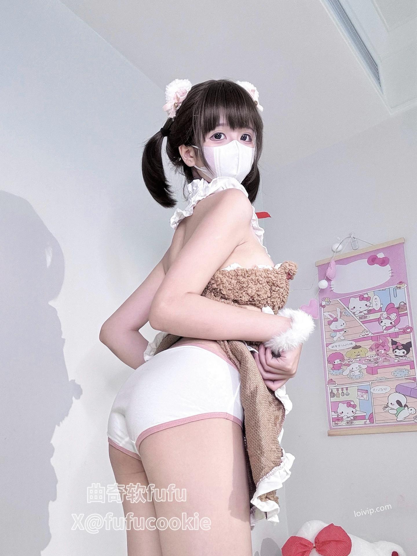 [Private Room] Cookie Soft Fufu โฟโต้เซ็ต private-room photos, white stockings, leg-focused poses, video extras 51P4V