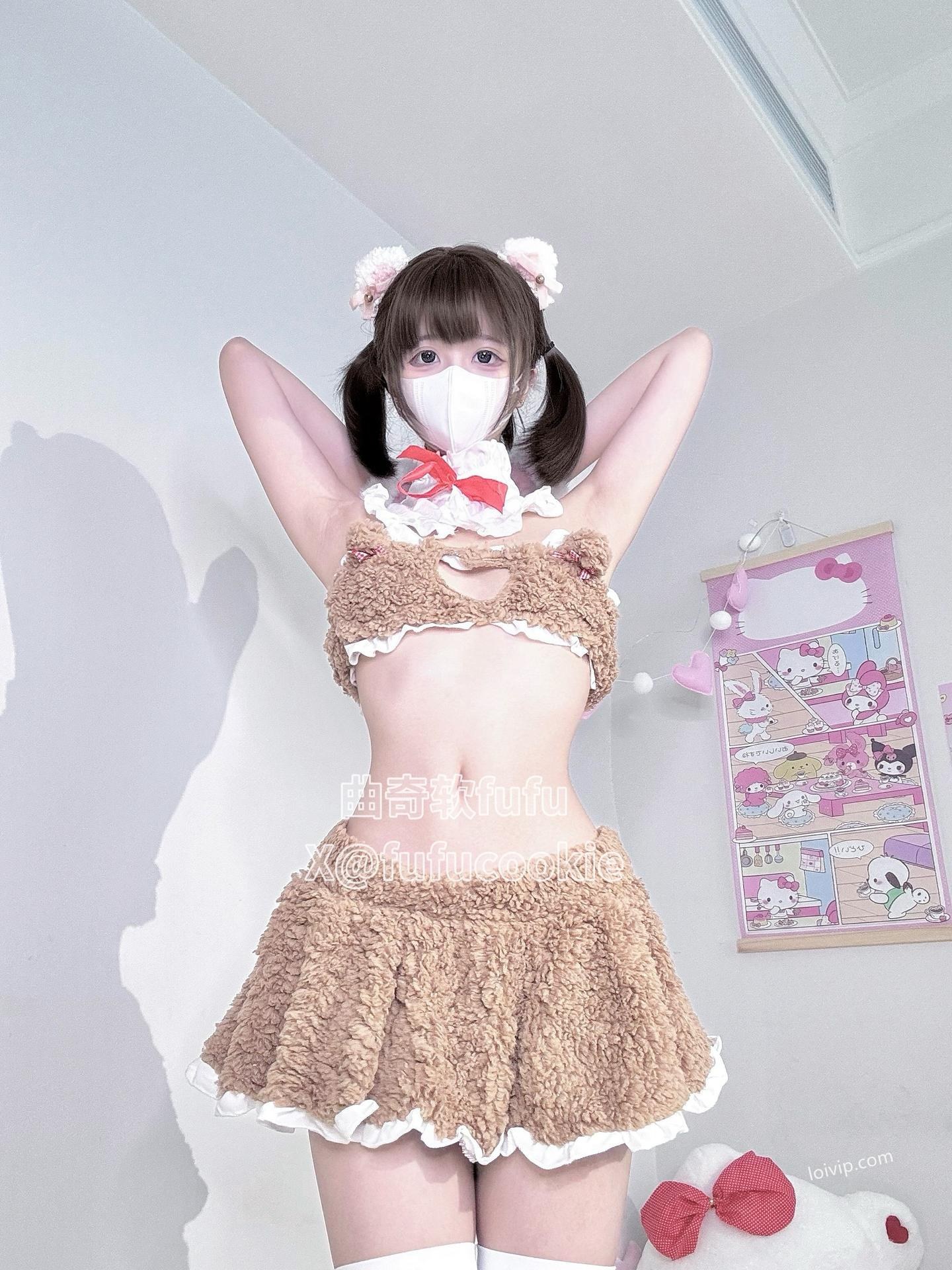 [Private Room] Cookie Soft Fufu โฟโต้เซ็ต private-room photos, white stockings, leg-focused poses, video extras 51P4V