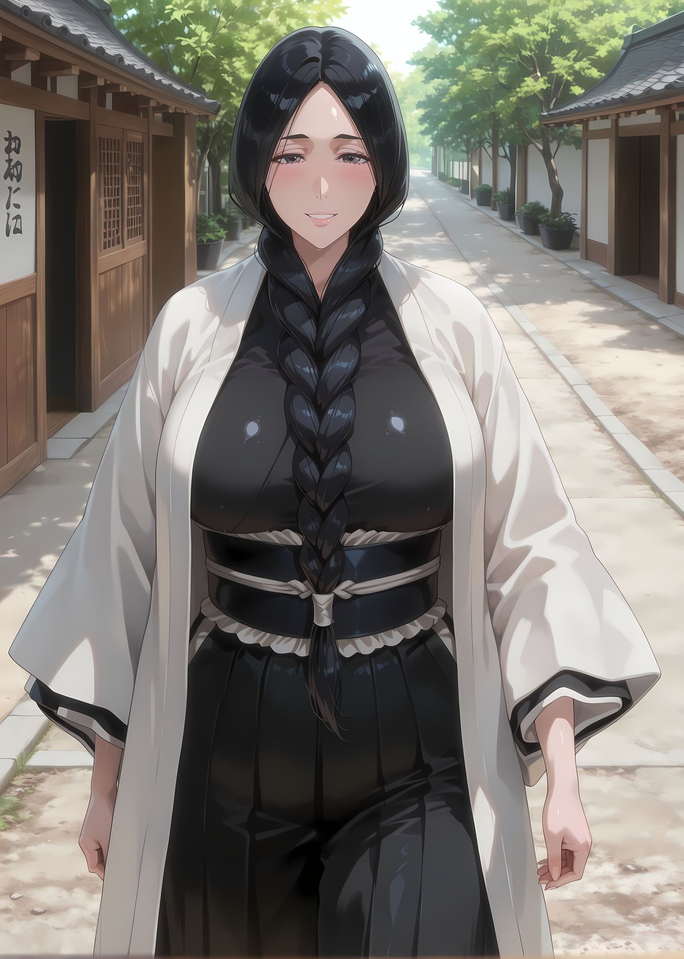AI Generated Anime Girl - 死神 卯之花烈：緊身衣和服濕身角色圖集 403P
