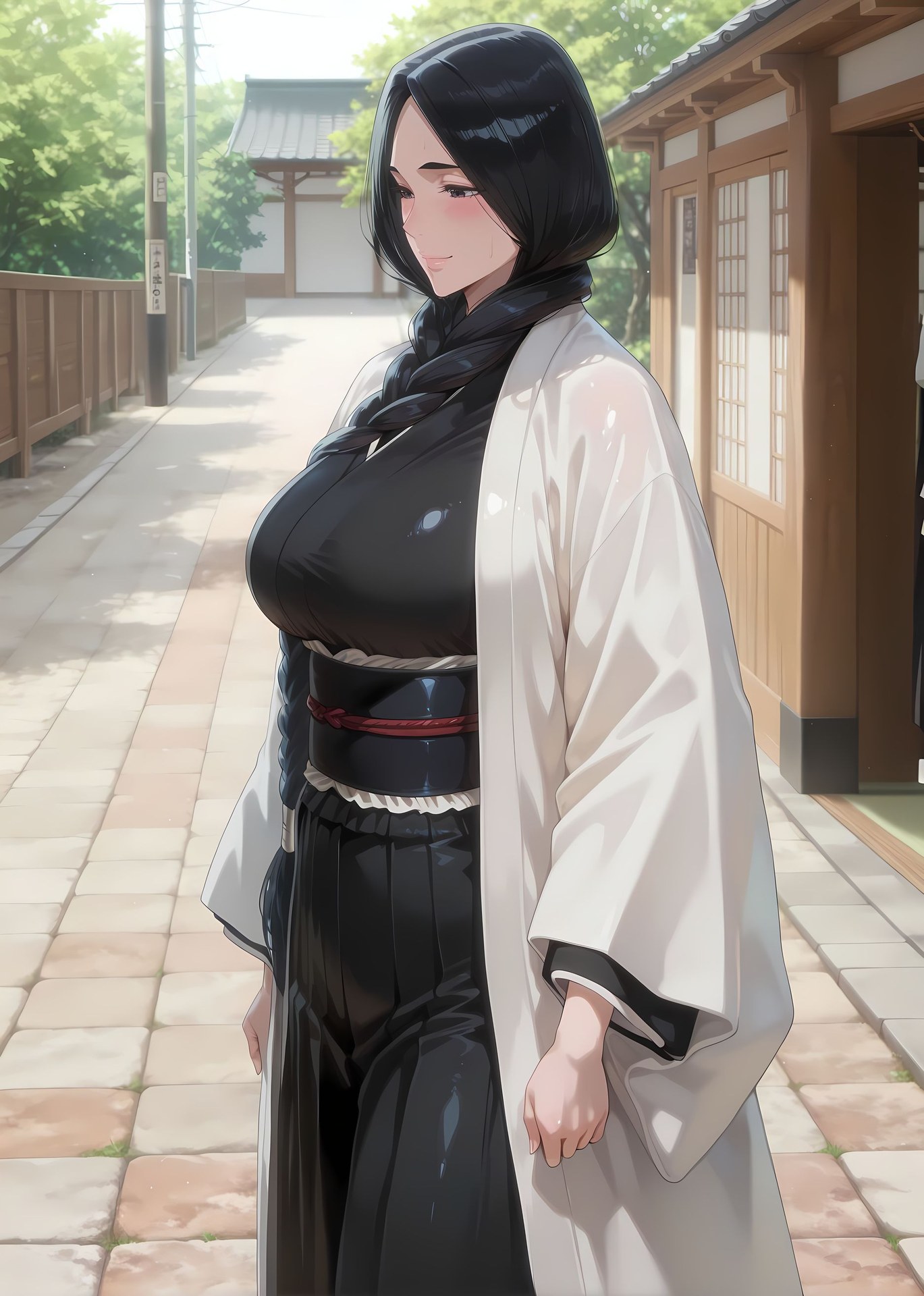 AI Generated Anime Girl - 死神 卯之花烈：緊身衣和服濕身角色圖集 403P
