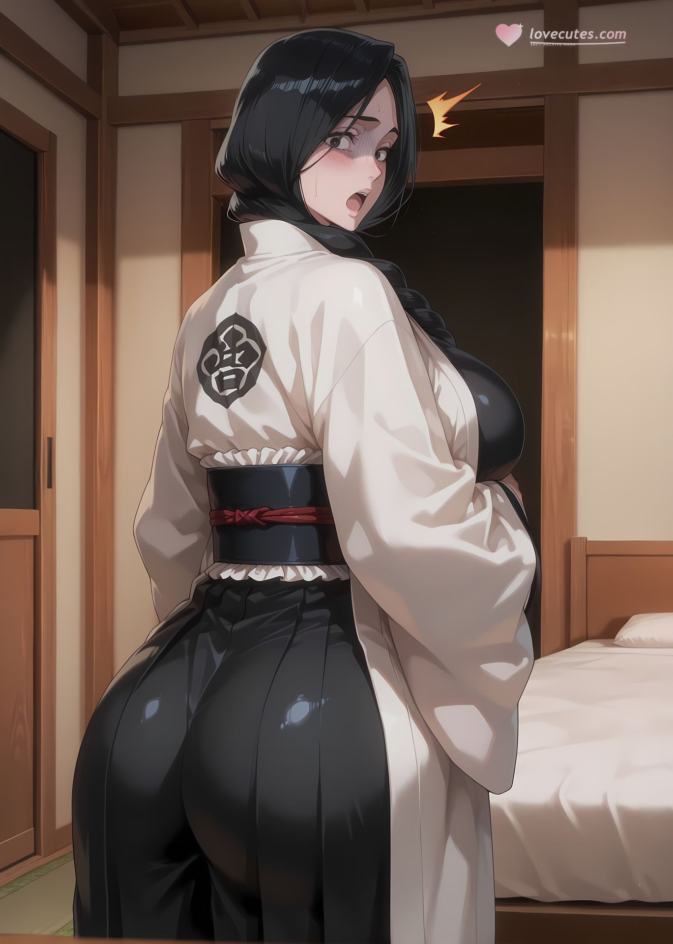 AI Generated Anime Girl - 死神 卯之花烈：緊身衣和服濕身角色圖集 403P