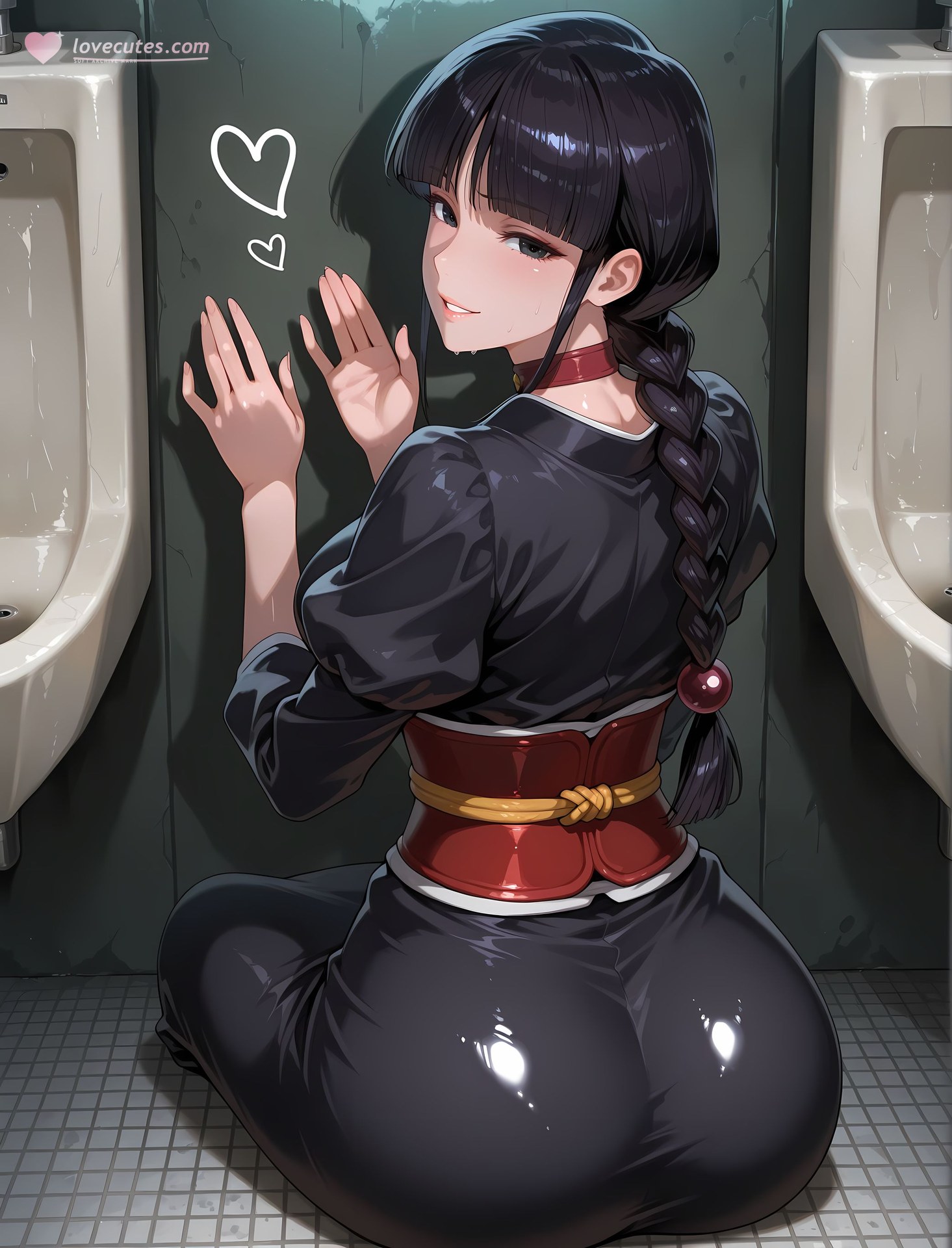 AI Generated Anime Girl - 死神 涅音夢：緊身衣浴室濕身角色圖集 262P
