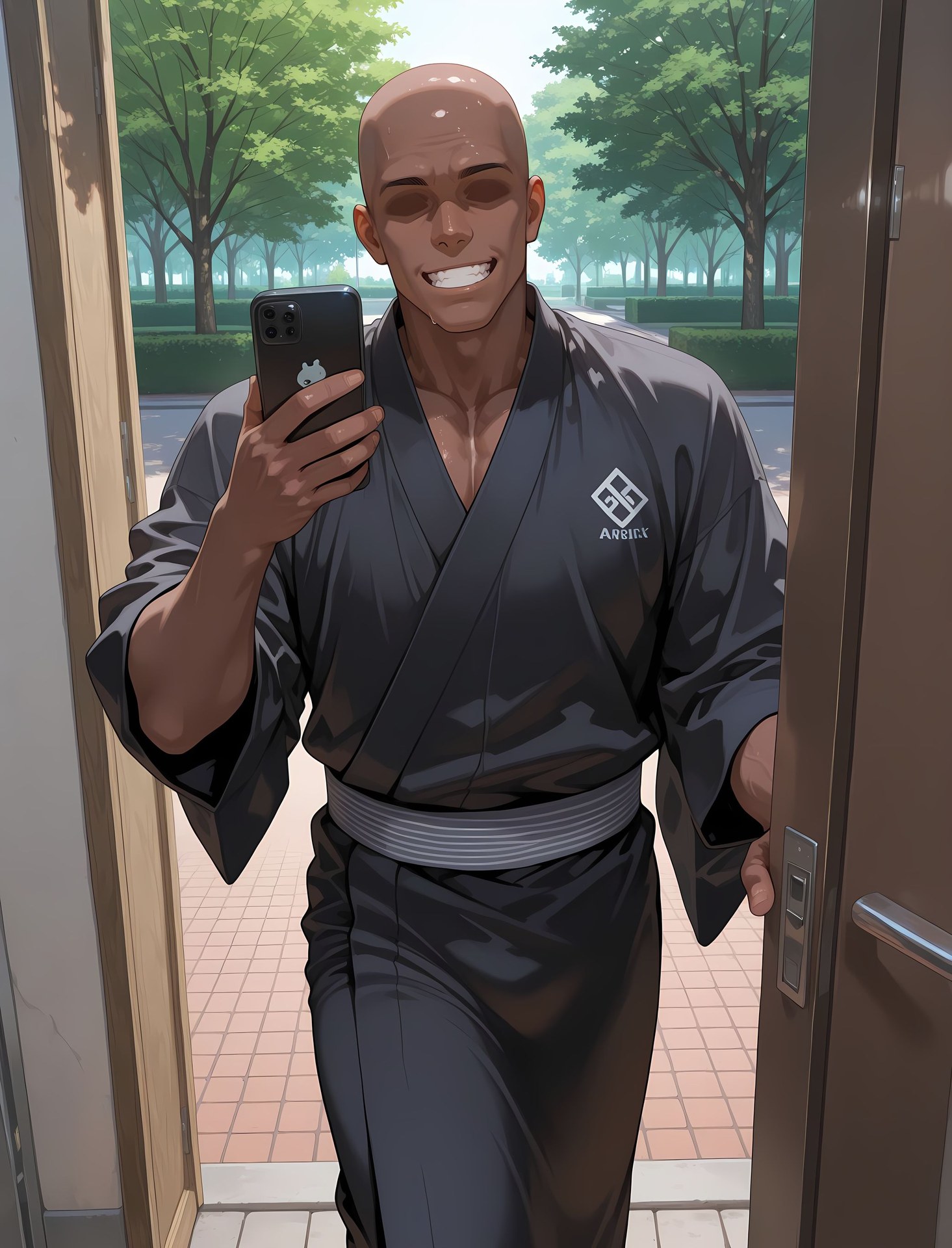 AI Generated Anime Girl - 死神 涅音梦：紧身衣浴室湿身角色图集 262P