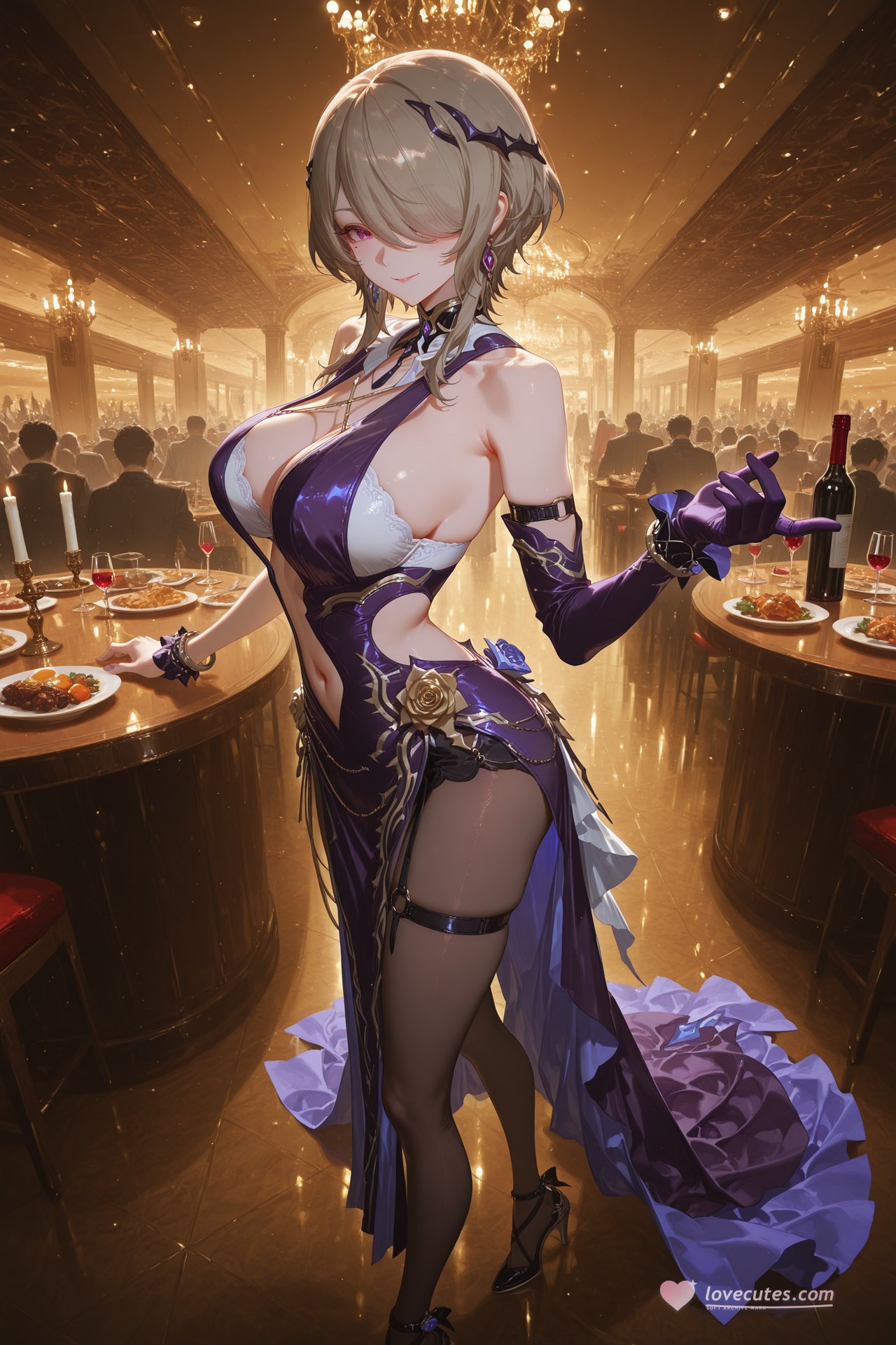 AI Porn - JiongBaotai 블랙 스타킹 레이스 란제리 바디수트 젖은 연출 AI 이미지 갤러리 84P