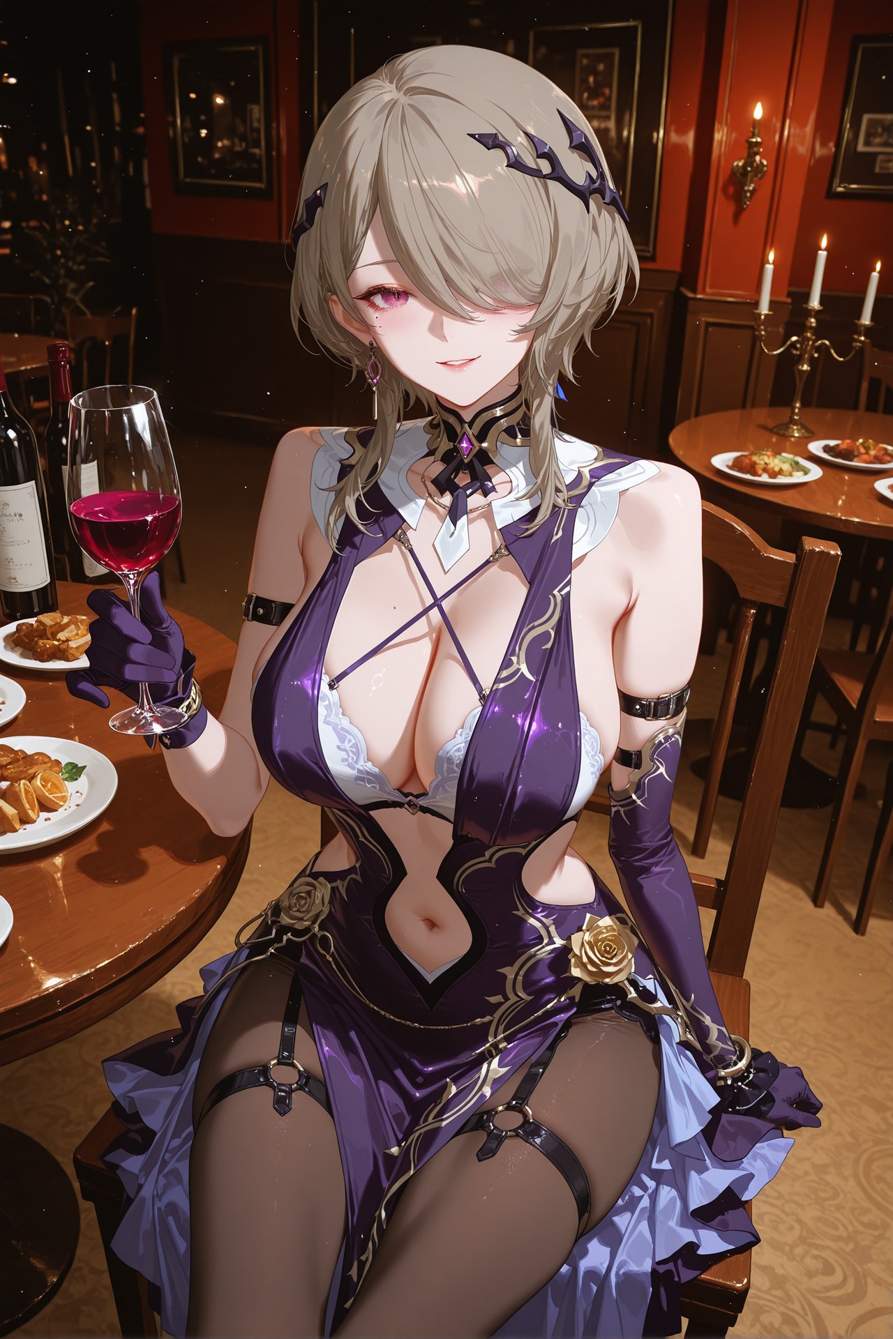 AI Porn - JiongBaotai 블랙 스타킹 레이스 란제리 바디수트 젖은 연출 AI 이미지 갤러리 84P