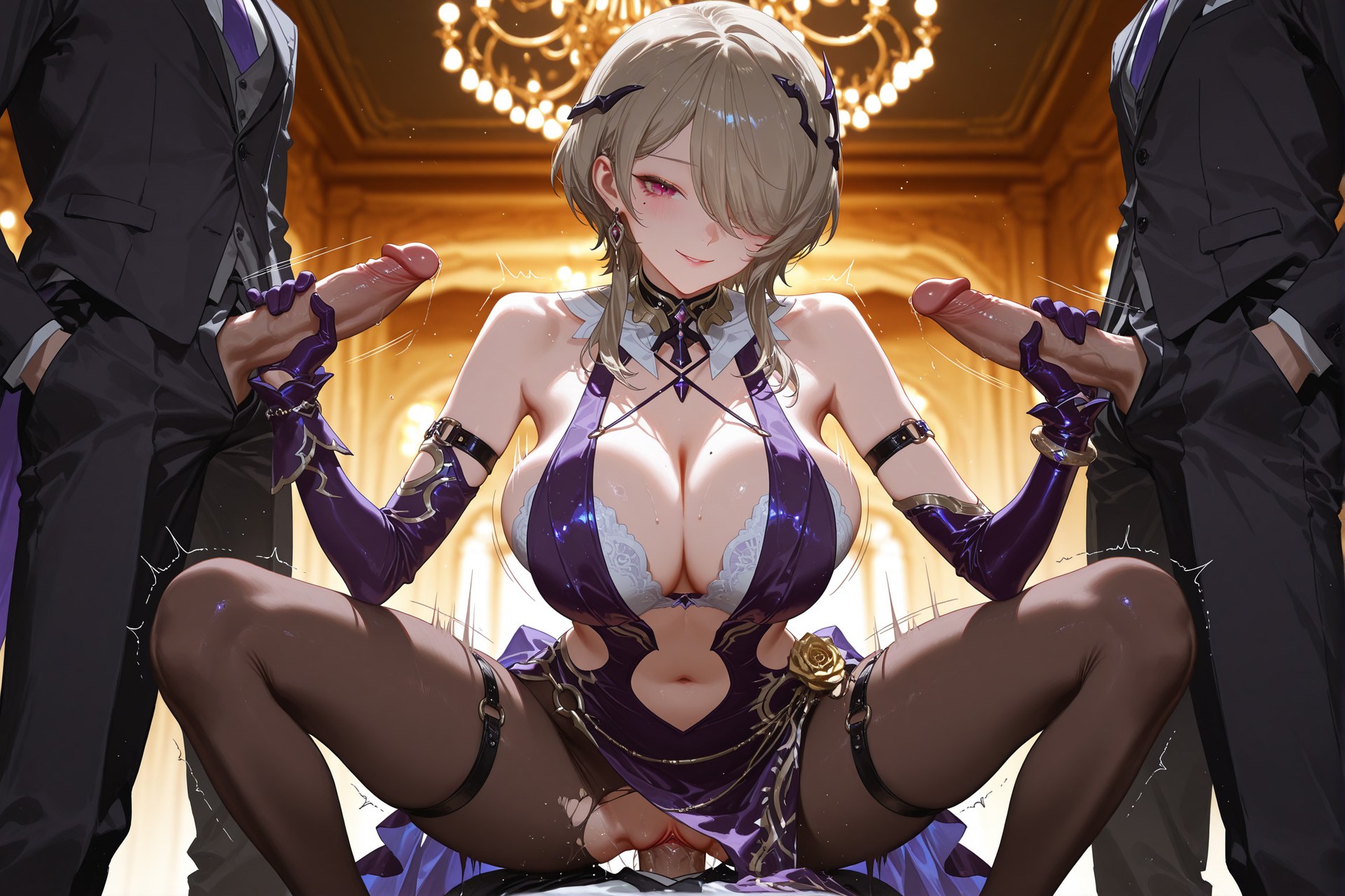 AI Porn - JiongBaotai圖包：黑絲蕾絲內衣緊身衣濕身露穴成人向圖集 84P