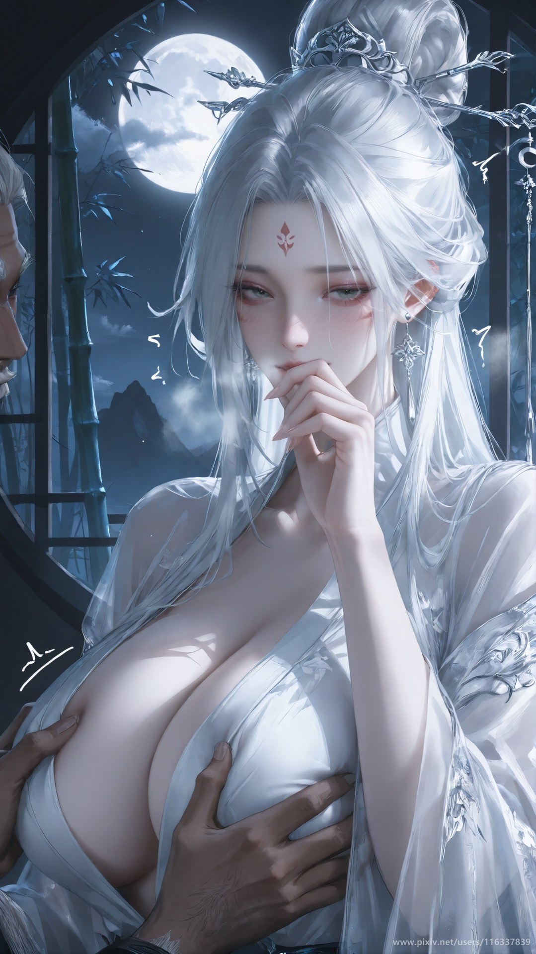 AI Nudes - 太極八荒 竹林夜色小白：蕾絲內衣緊身衣白虎角色圖集 234P