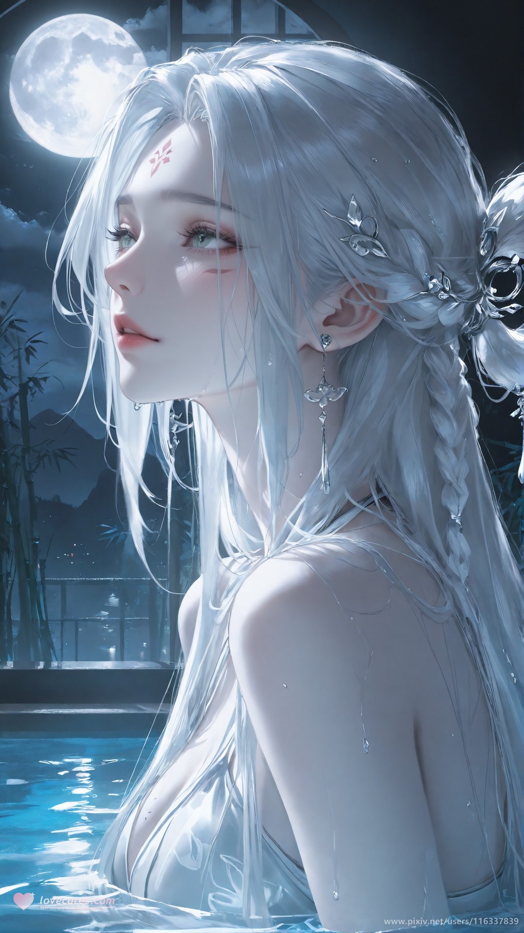 AI Nudes - 太極八荒 竹林夜色小白：蕾絲內衣緊身衣白虎角色圖集 234P