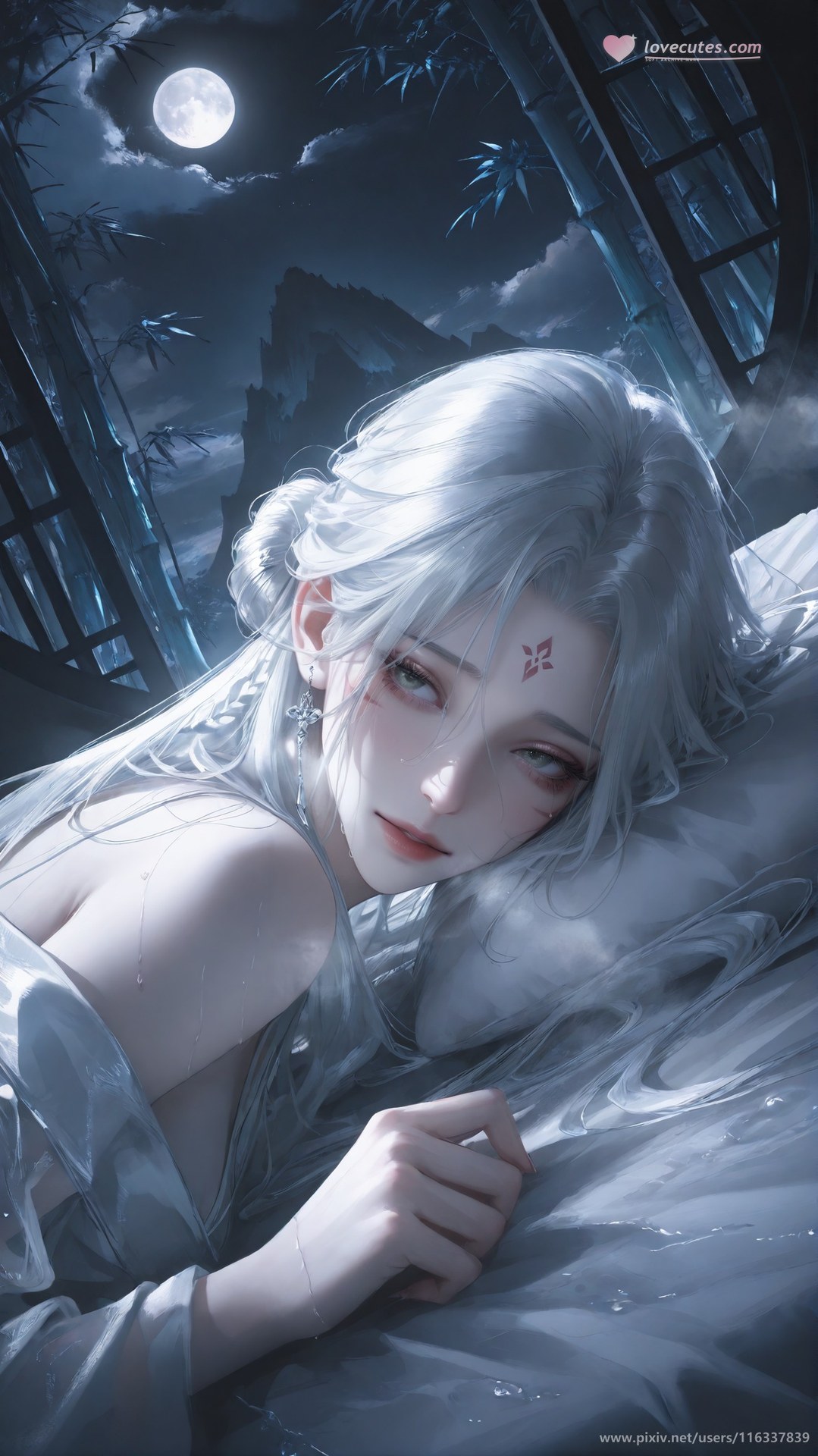 AI Nudes - 太極八荒 竹林夜色小白：蕾絲內衣緊身衣白虎角色圖集 234P