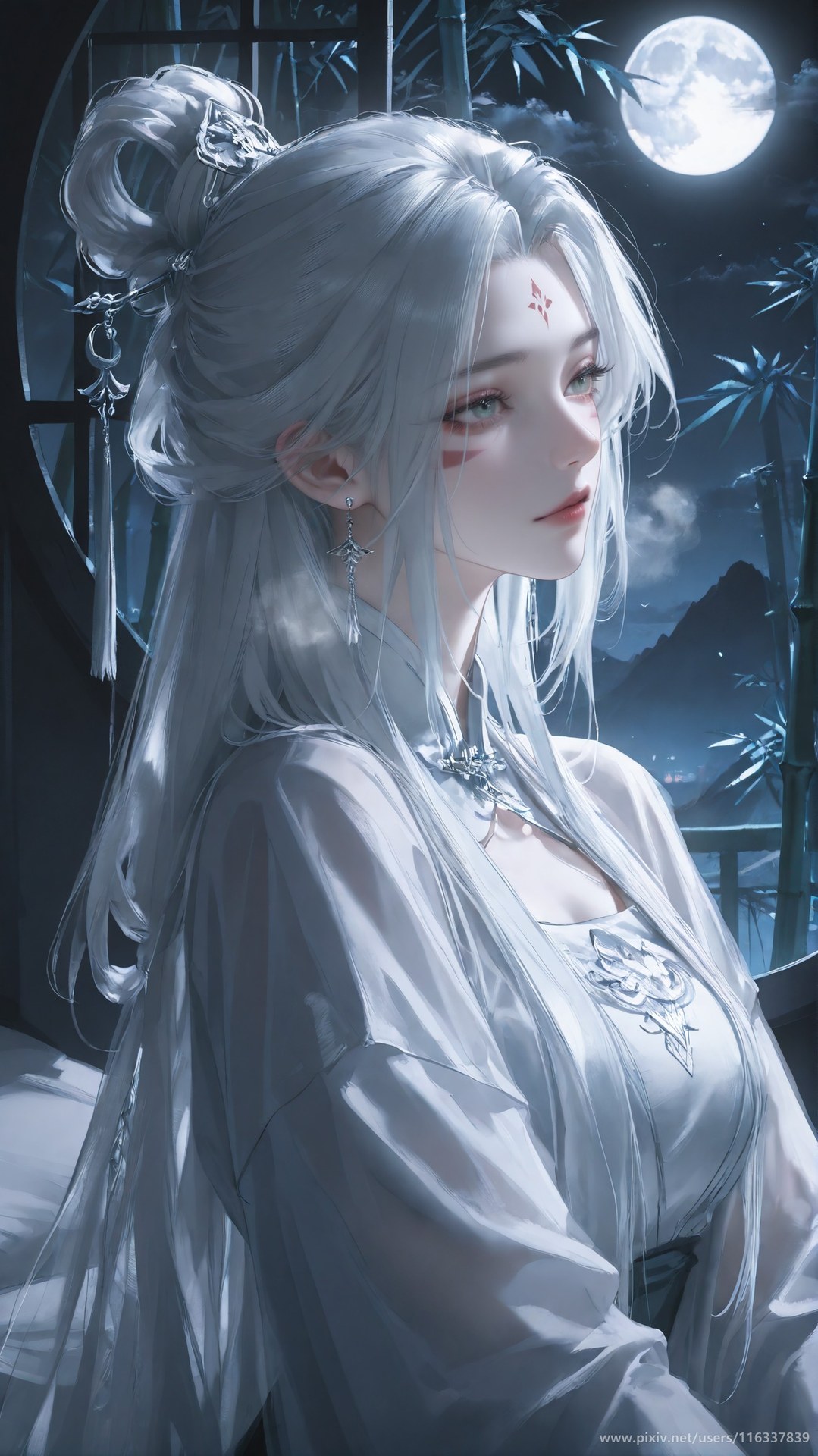 AI Nudes - 太極八荒 竹林夜色小白：蕾絲內衣緊身衣白虎角色圖集 234P