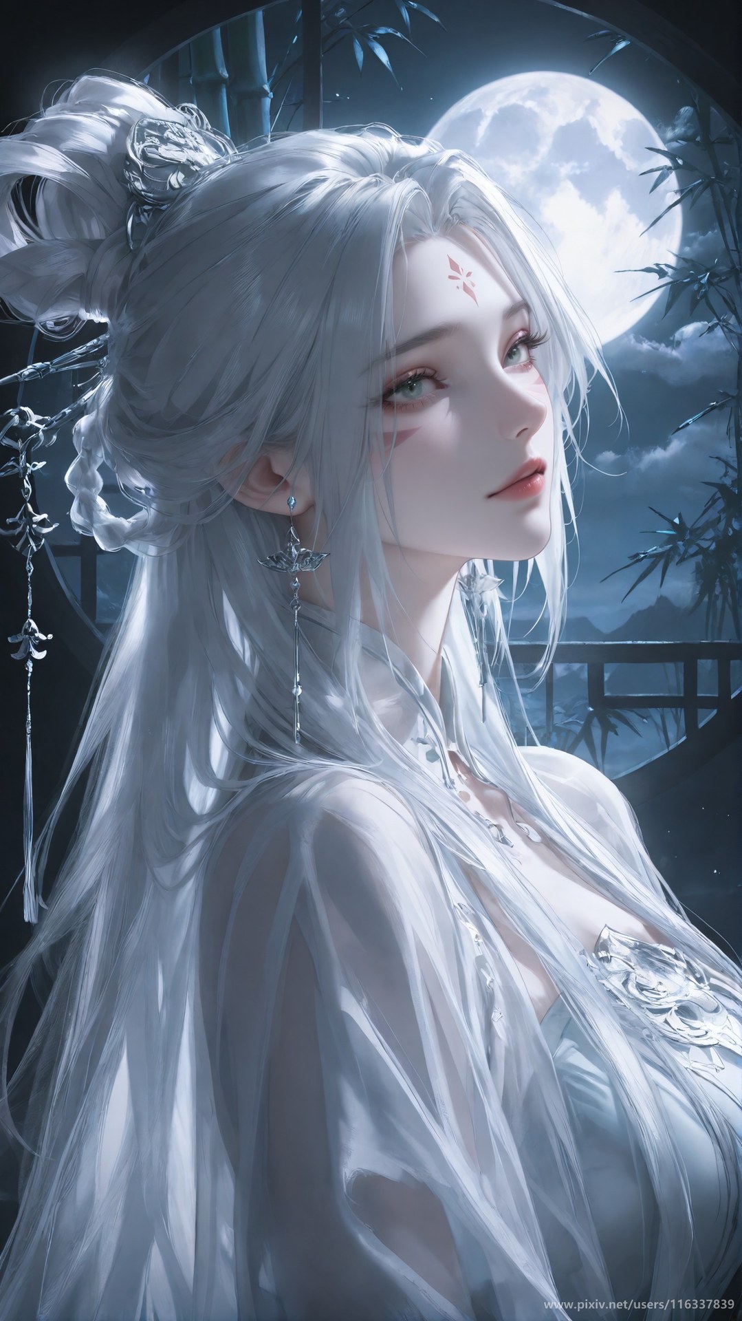 AI Nudes - 太極八荒 竹林夜色小白：蕾絲內衣緊身衣白虎角色圖集 234P