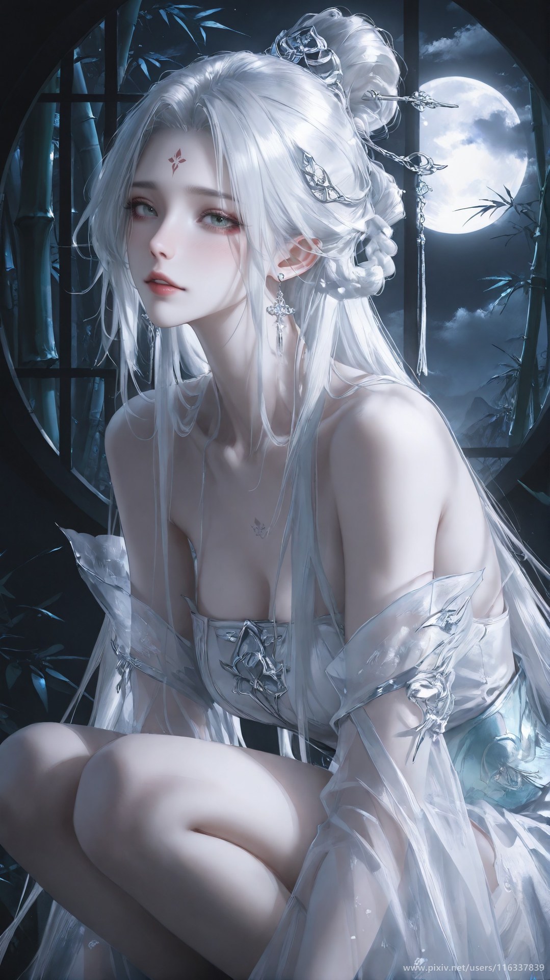 AI Nudes - Taiji Bahuang Xiaobai lace lingerie bodysuit topless AI Gallery 234P