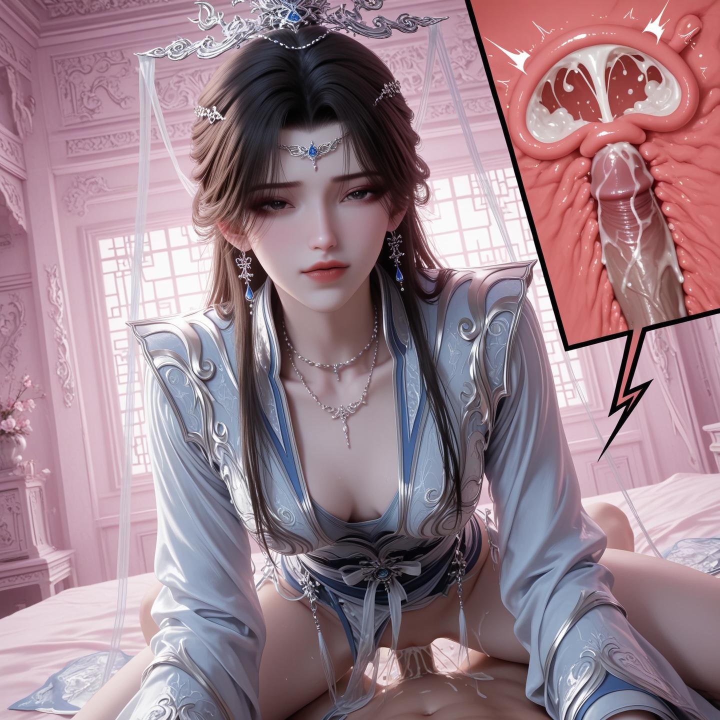 AI Porn - Renegade Immortal Li Muwan ชุดรัดรูป ลุคเปียกน้ำ แกลเลอรี AI 124P