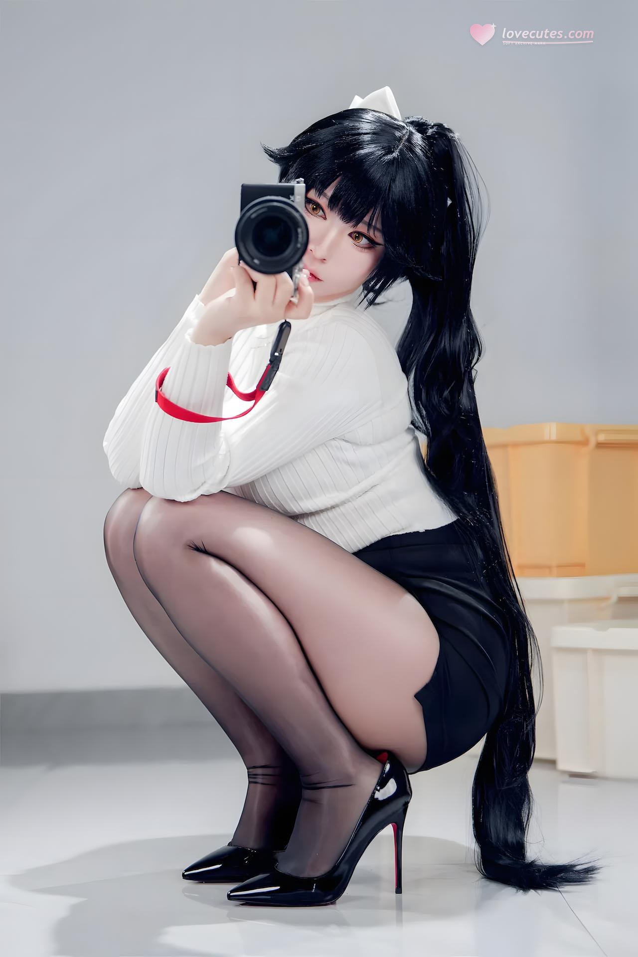 [Cosplay] Banbanzi - MissKON coser cosplay, black stockings, leg-focused poses, video extras 57P4V