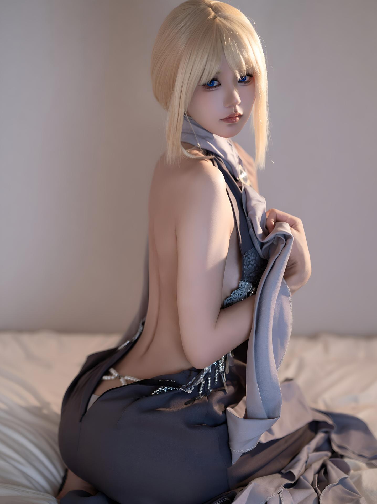 [cosplay] 小仓千代w - 艾尔登法环 菲雅：黑袍菲雅 大尺度黑絲角色還原 58P