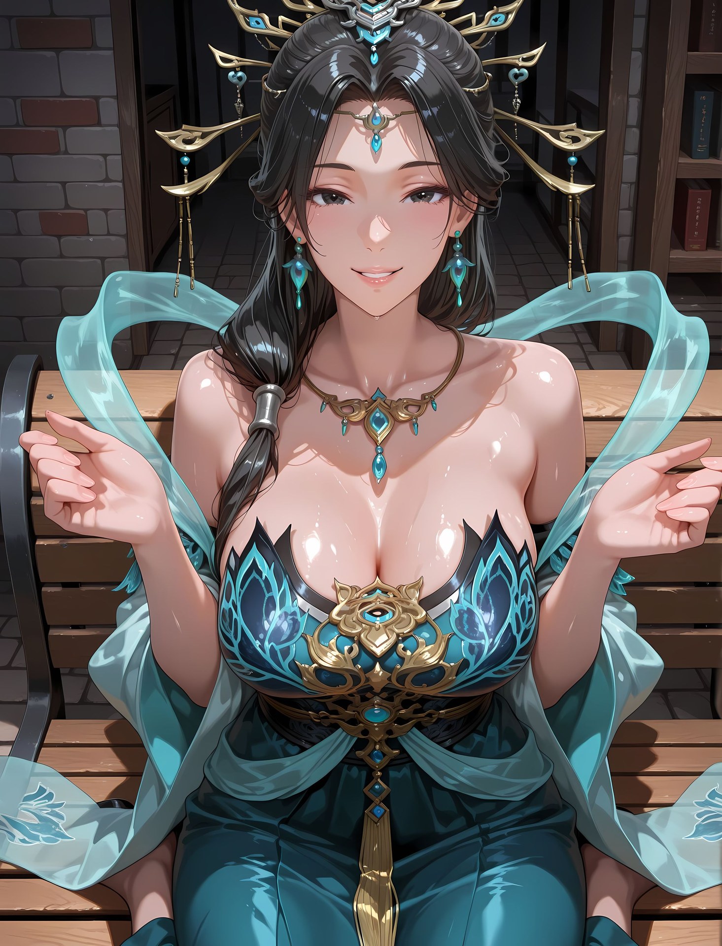 AI Porn - 国漫女神 燕倾霏：紧身衣湿身露穴成人向图集 216P