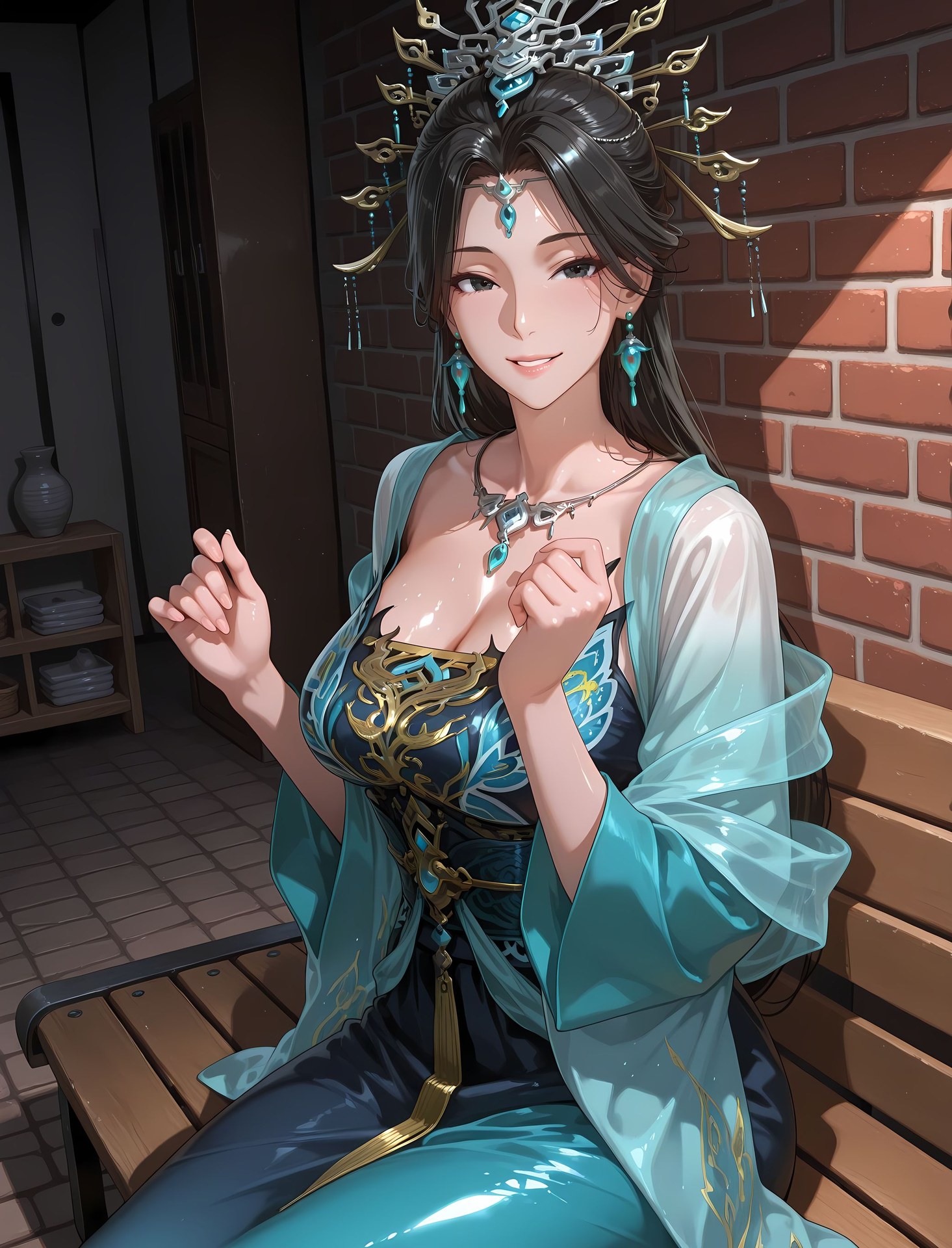 AI Porn - 国漫女神 燕倾霏：紧身衣湿身露穴成人向图集 216P