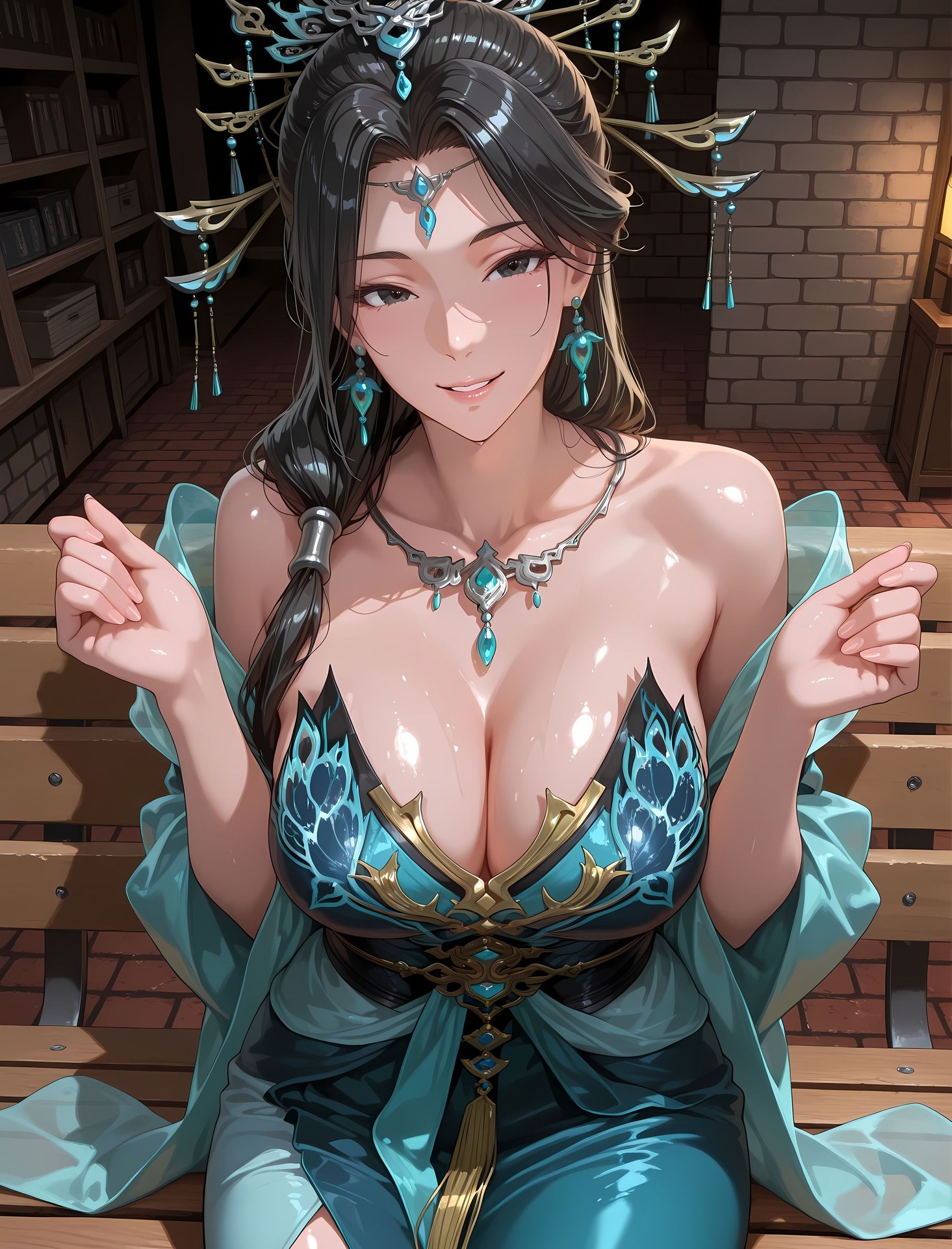 AI Porn - 国漫女神 燕倾霏：紧身衣湿身露穴成人向图集 216P