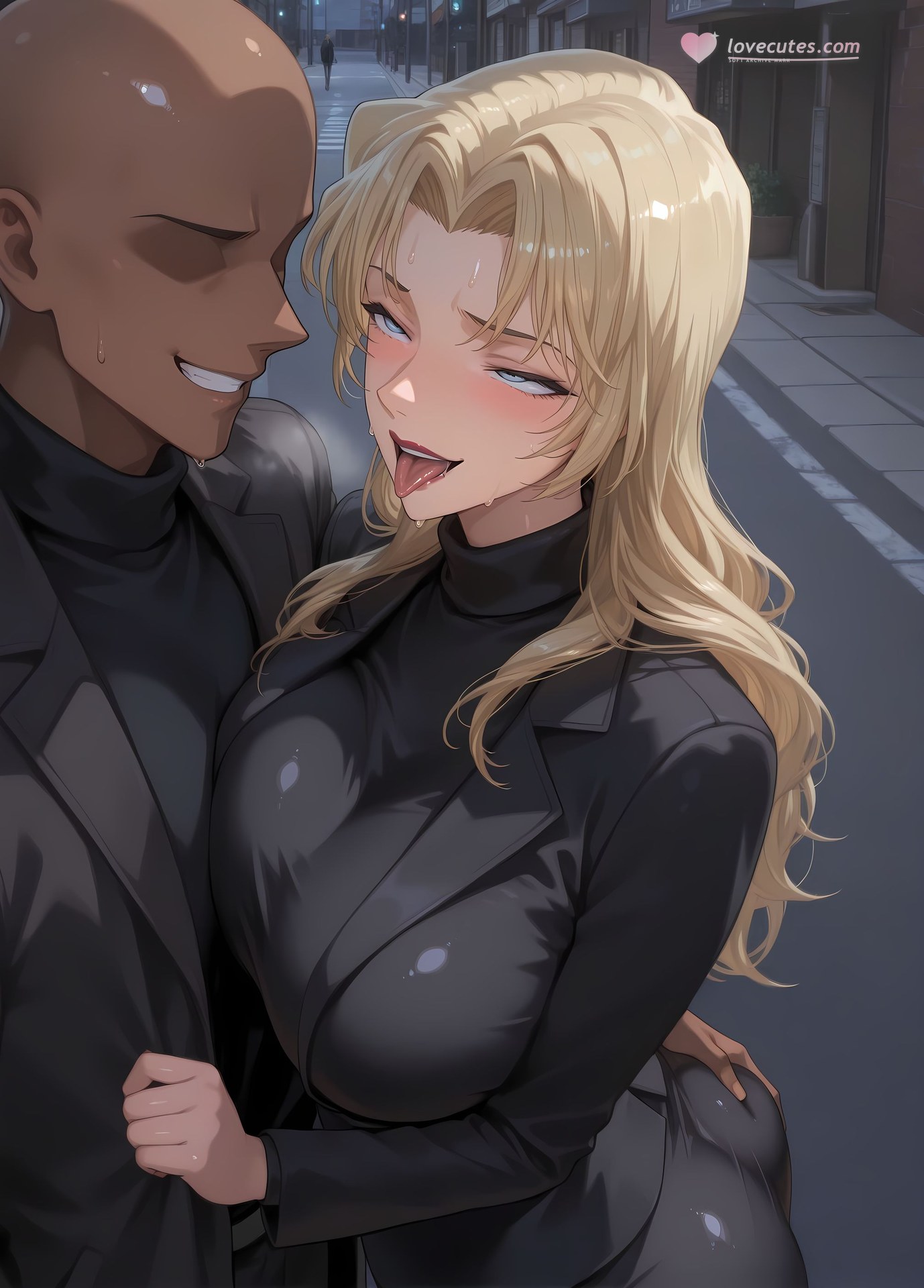 AI Porn - Detective Conan Vermouth 레이스 란제리 바디수트 젖은 연출 AI 이미지 갤러리 368P