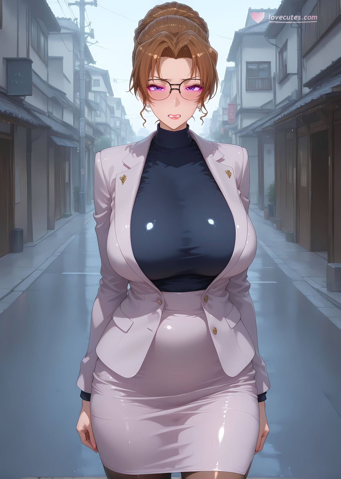 AI Porn - Detective Conan Eri Kisaki black stockings white stockings lace lingerie AI Adult Gallery 167P