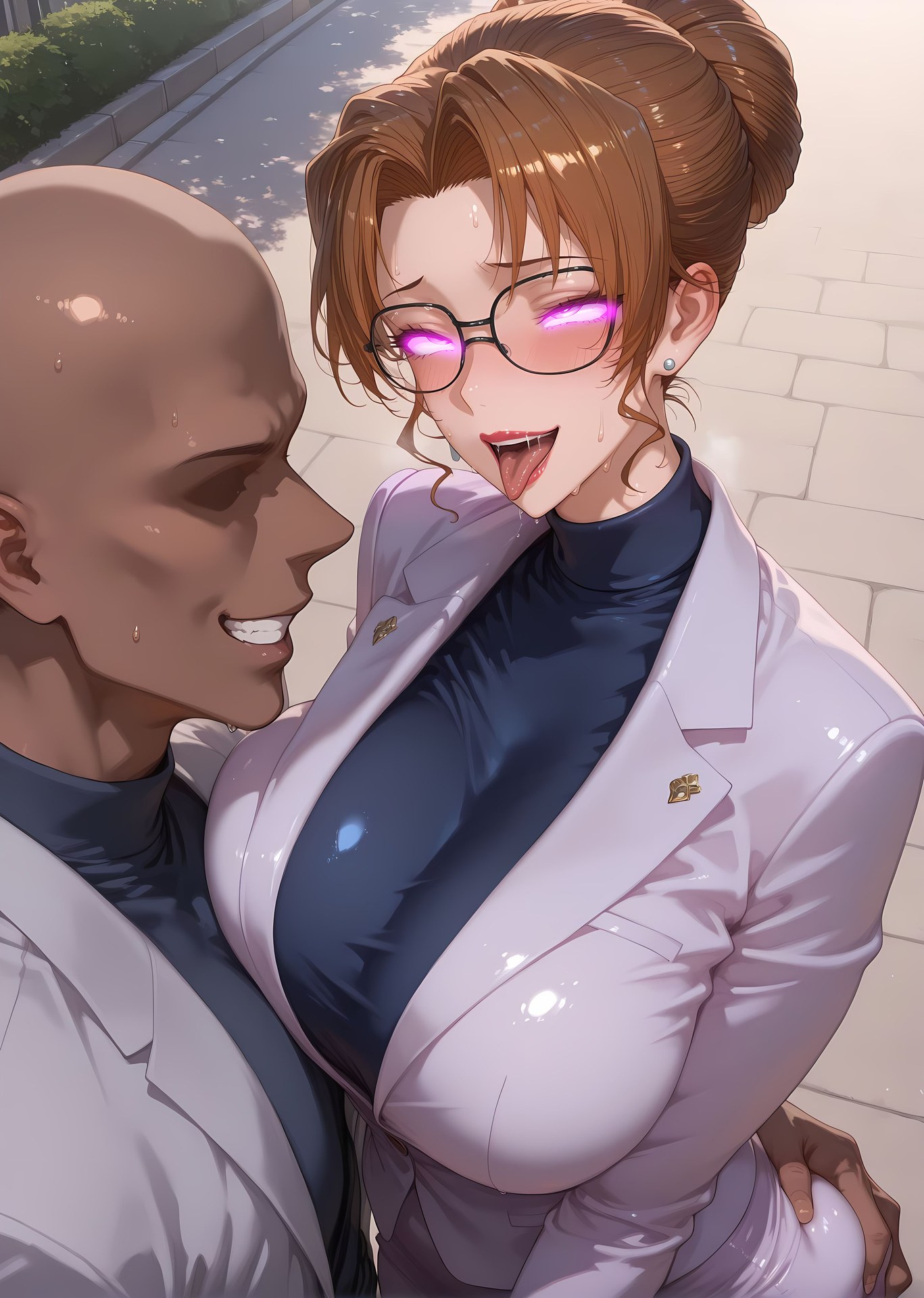 AI Porn - Detective Conan Eri Kisaki black stockings white stockings lace lingerie AI Adult Gallery 167P