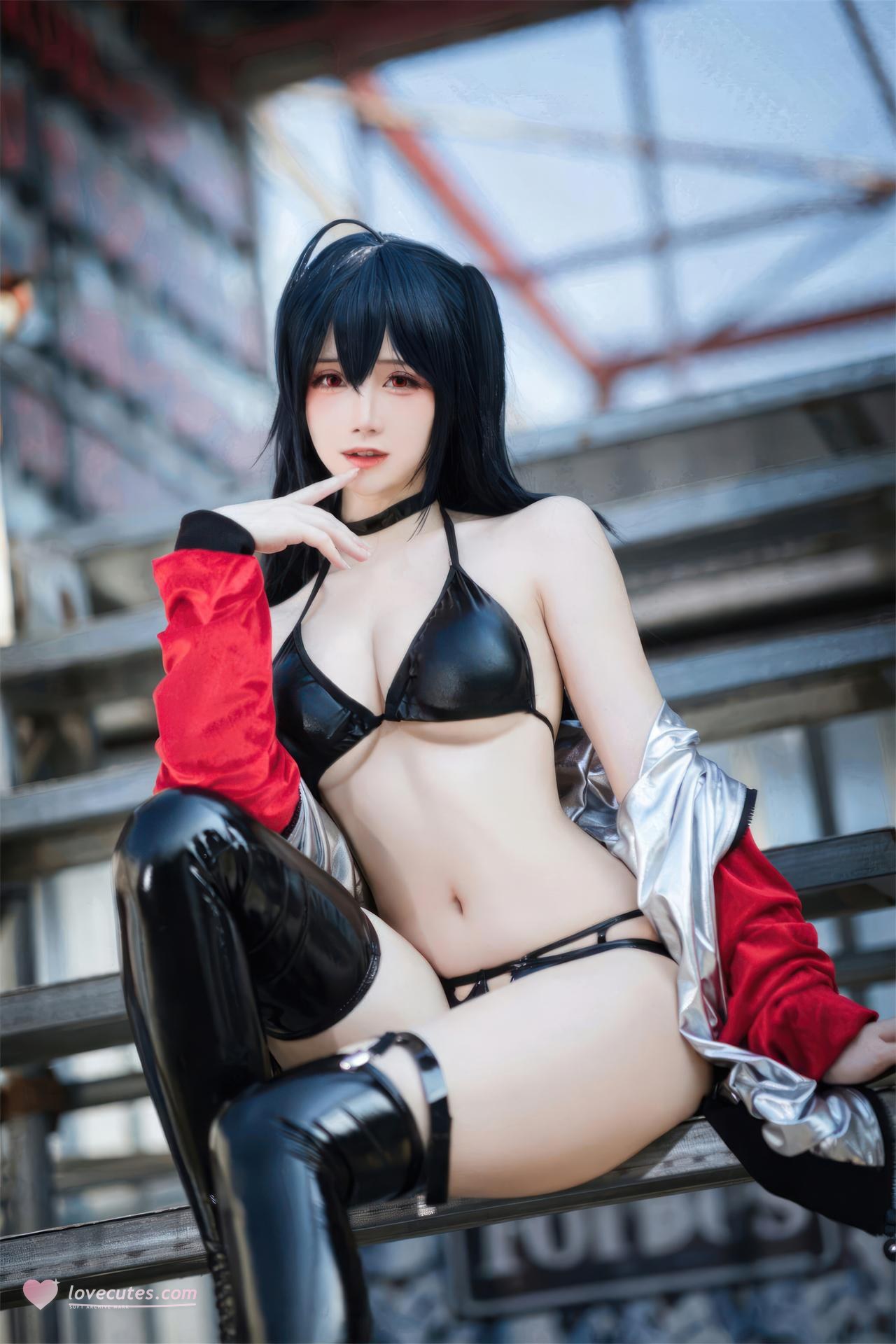 [Cosplay] Menmentan โฟโต้เซ็ต cosplay, black stockings, busty styling, leg-focused poses 32P
