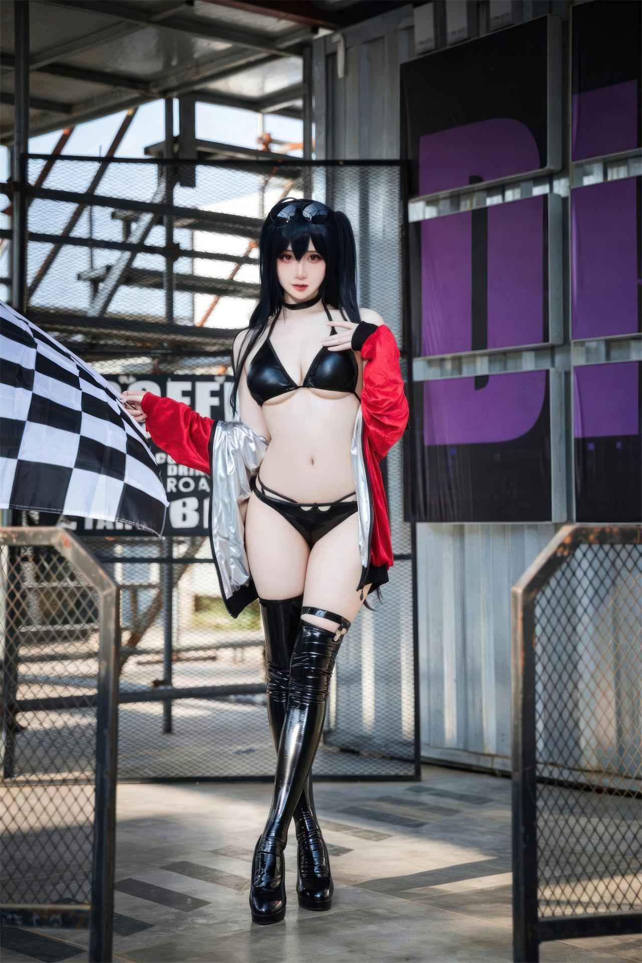 [Cosplay] Menmentan โฟโต้เซ็ต cosplay, black stockings, busty styling, leg-focused poses 32P