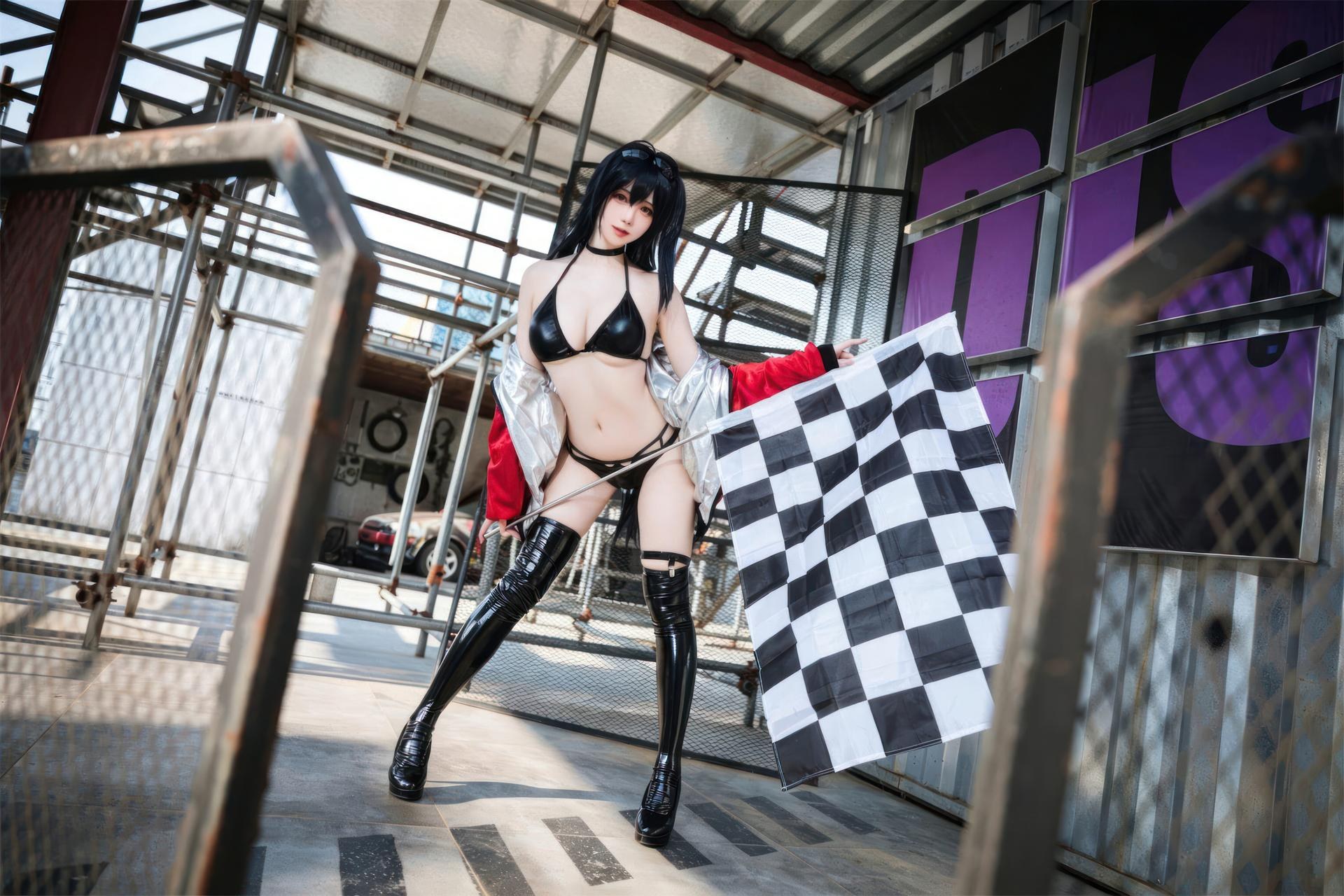 [Cosplay] Menmentan โฟโต้เซ็ต cosplay, black stockings, busty styling, leg-focused poses 32P