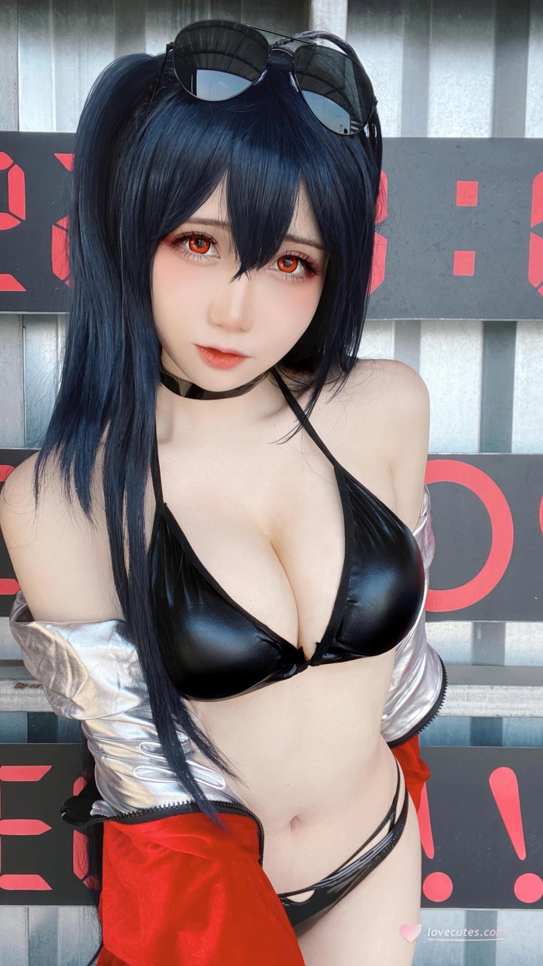 [Cosplay] Menmentan - MissKON coser cosplay, black stockings, busty styling, leg-focused poses 32P
