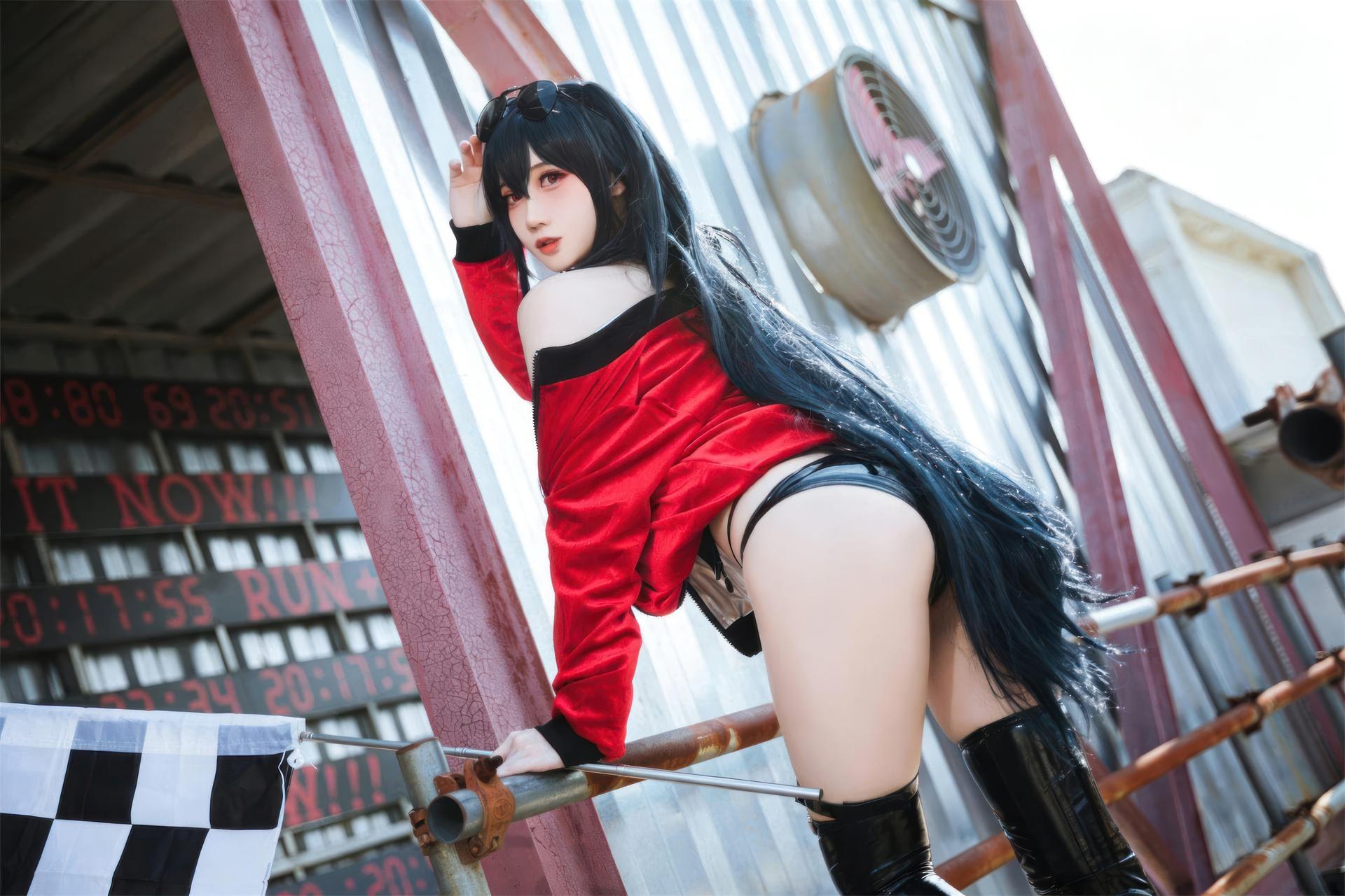 [Cosplay] Menmentan - MissKON coser cosplay, black stockings, busty styling, leg-focused poses 32P