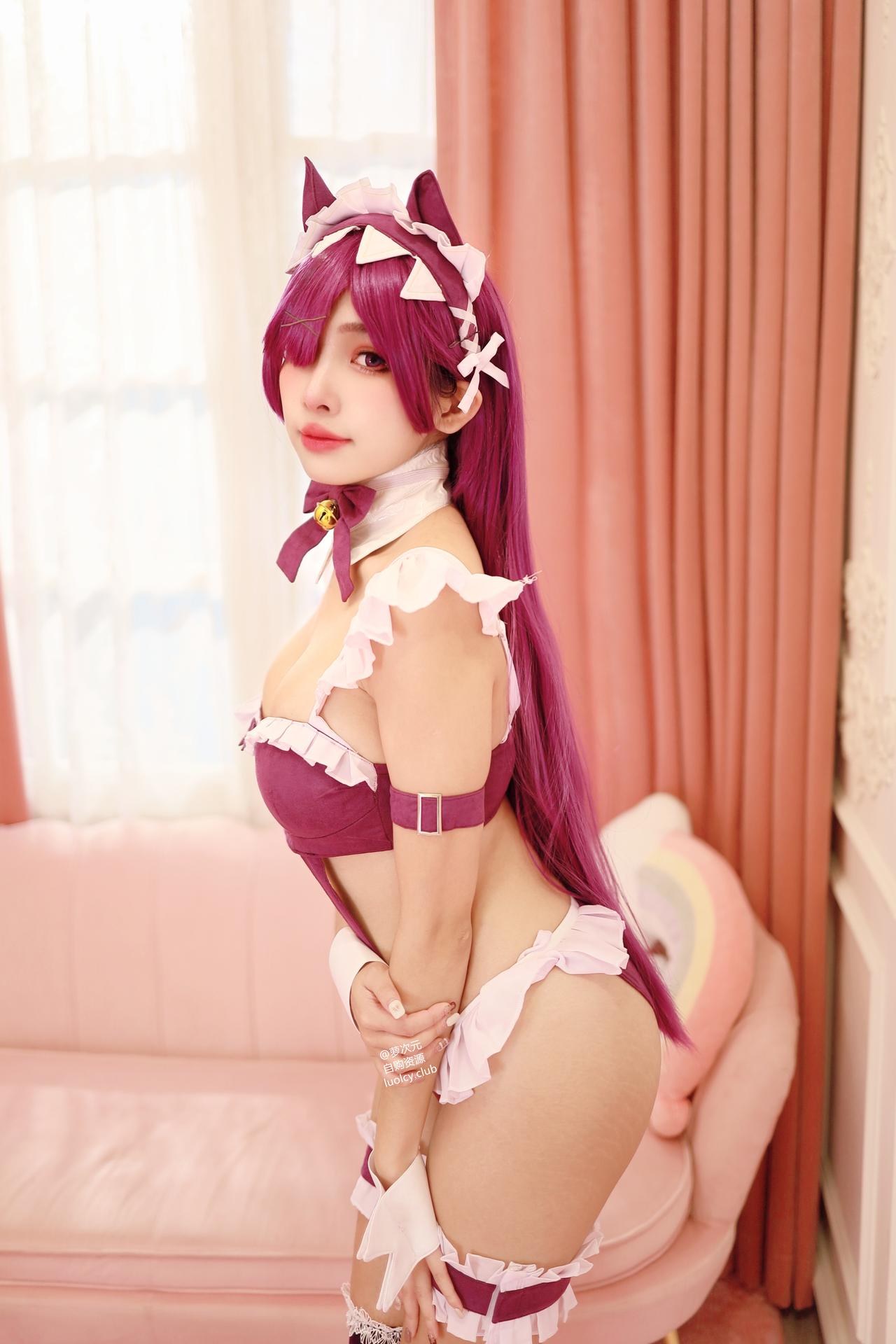 [cosplay] 慕慕Momo - 4K 貓女僕 Neko Maid：貓耳女僕黑絲 巨乳美腿影片 57P5V