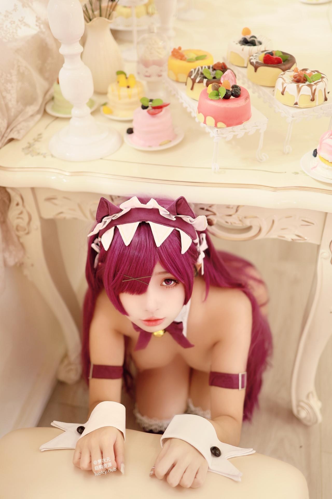 [cosplay] 慕慕Momo - 4K 貓女僕 Neko Maid：貓耳女僕黑絲 巨乳美腿影片 57P5V
