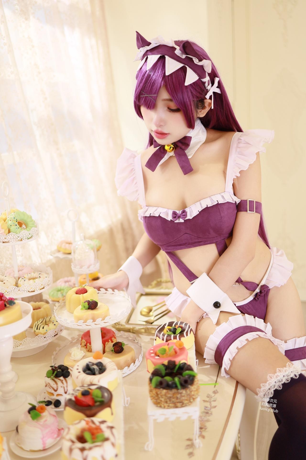 [cosplay] 慕慕Momo - 4K 貓女僕 Neko Maid：貓耳女僕黑絲 巨乳美腿影片 57P5V