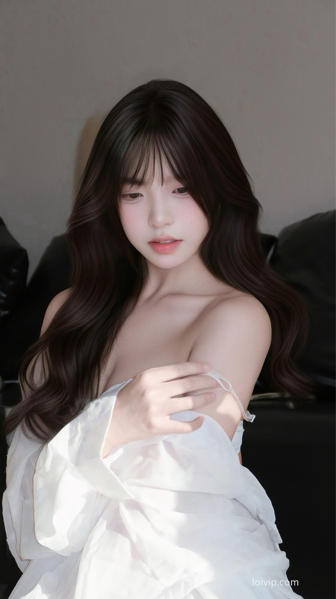 [私房] 你的真真u - 白衬衫：白衬衫蕾丝内衣 浴室私房美腿 66P2V