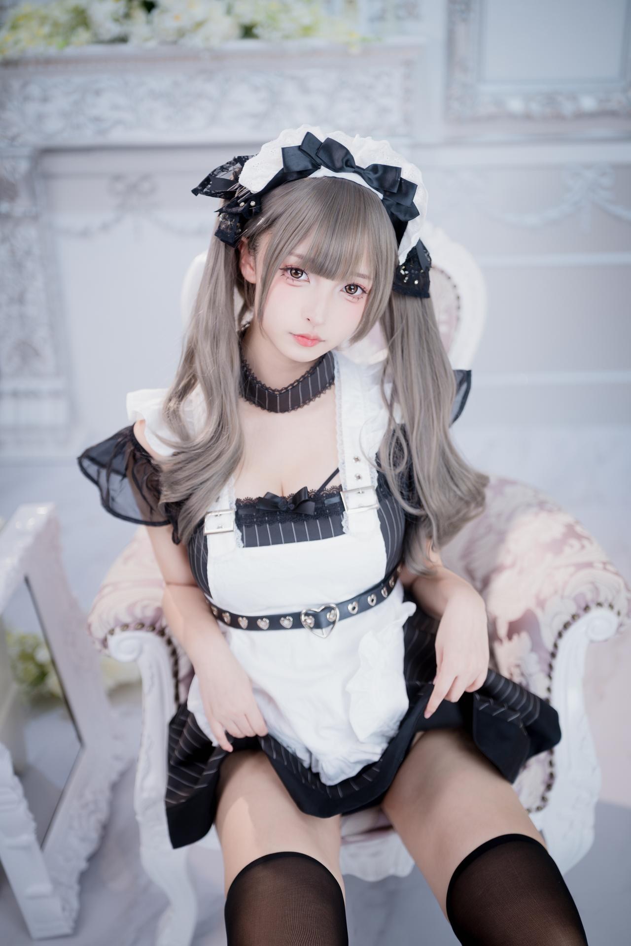 [Private Room] Kagurazaka Mafuyu bộ ảnh private-room photos, maid, black stockings, lingerie 75P2V