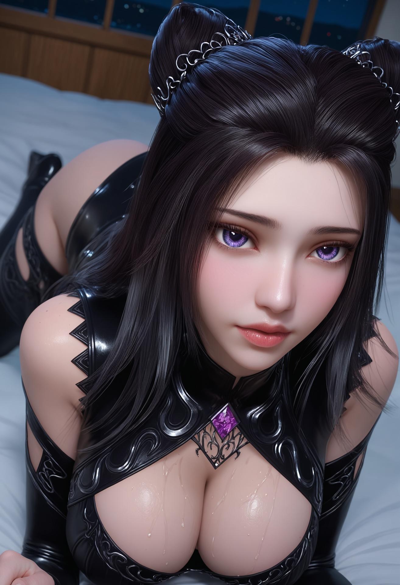 AI Porn - Douluo Dalu Zhu Zhuqing black stockings bodysuit wet-look AI Adult Gallery 178P