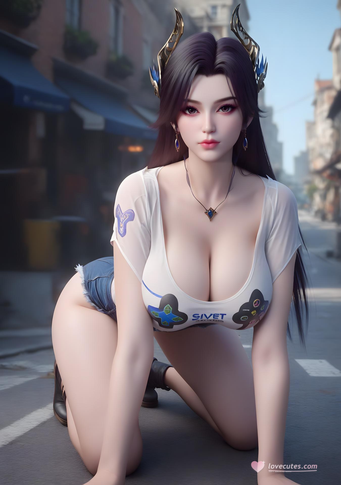 AI Porn - 斗破苍穹 曹颖：紧身衣露穴成人向图集 98P