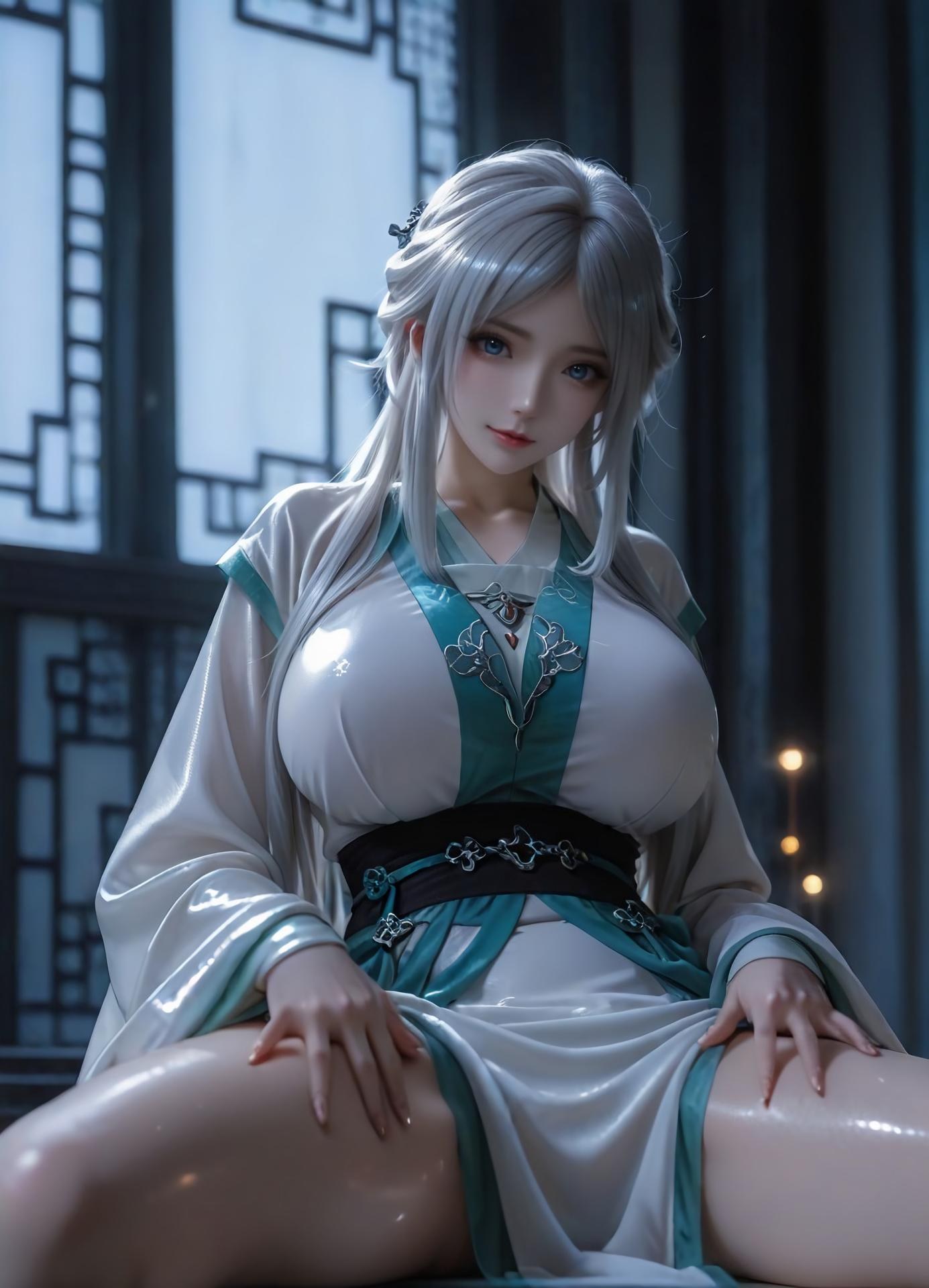 AI Porn - 風靈玉秀 白沐貞：露穴成人向圖集 106P