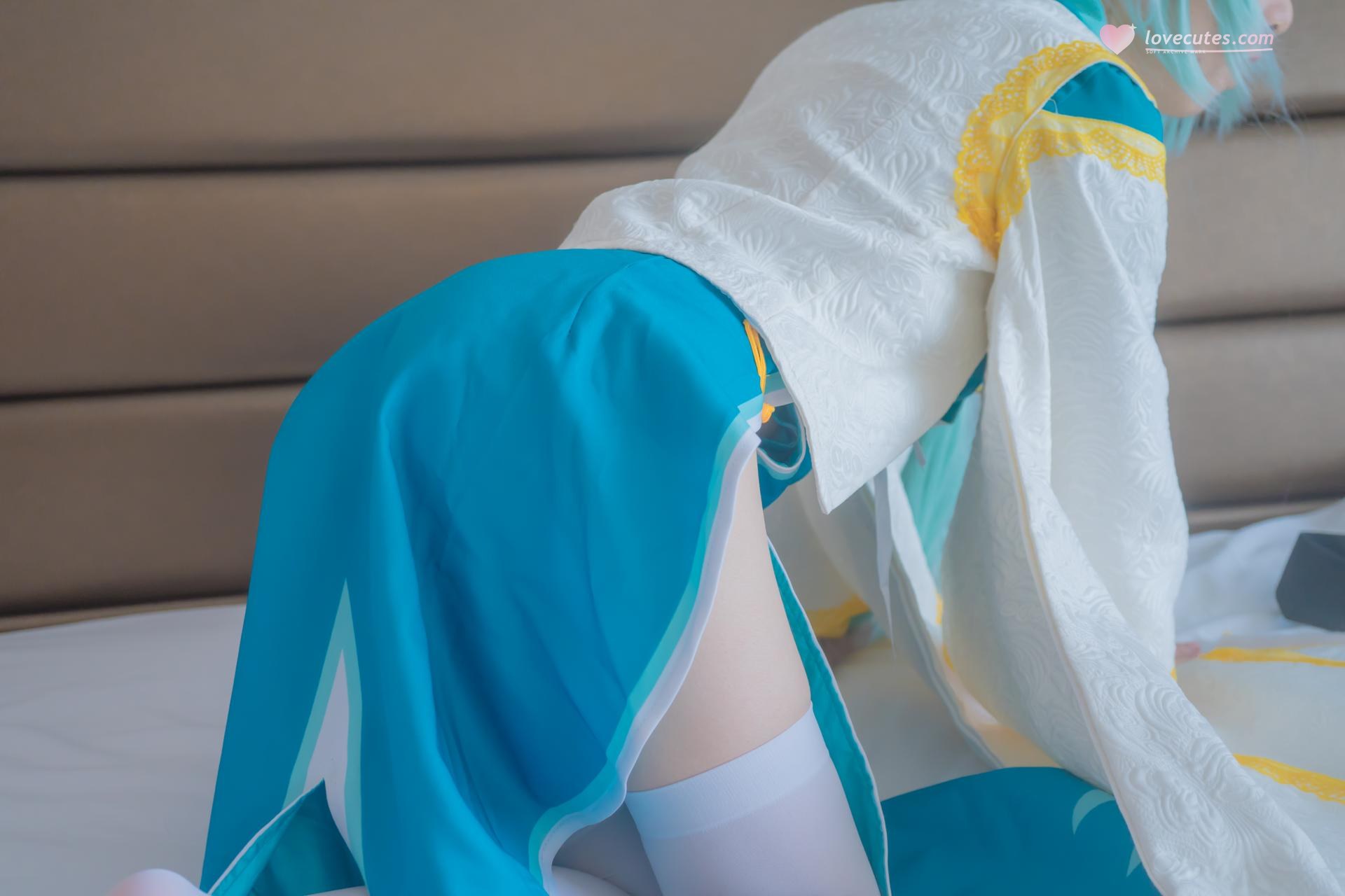 [Cosplay] Shaonvyinghua - Kiyohime White Stockings Lingerie Adult Character Set 88P1V