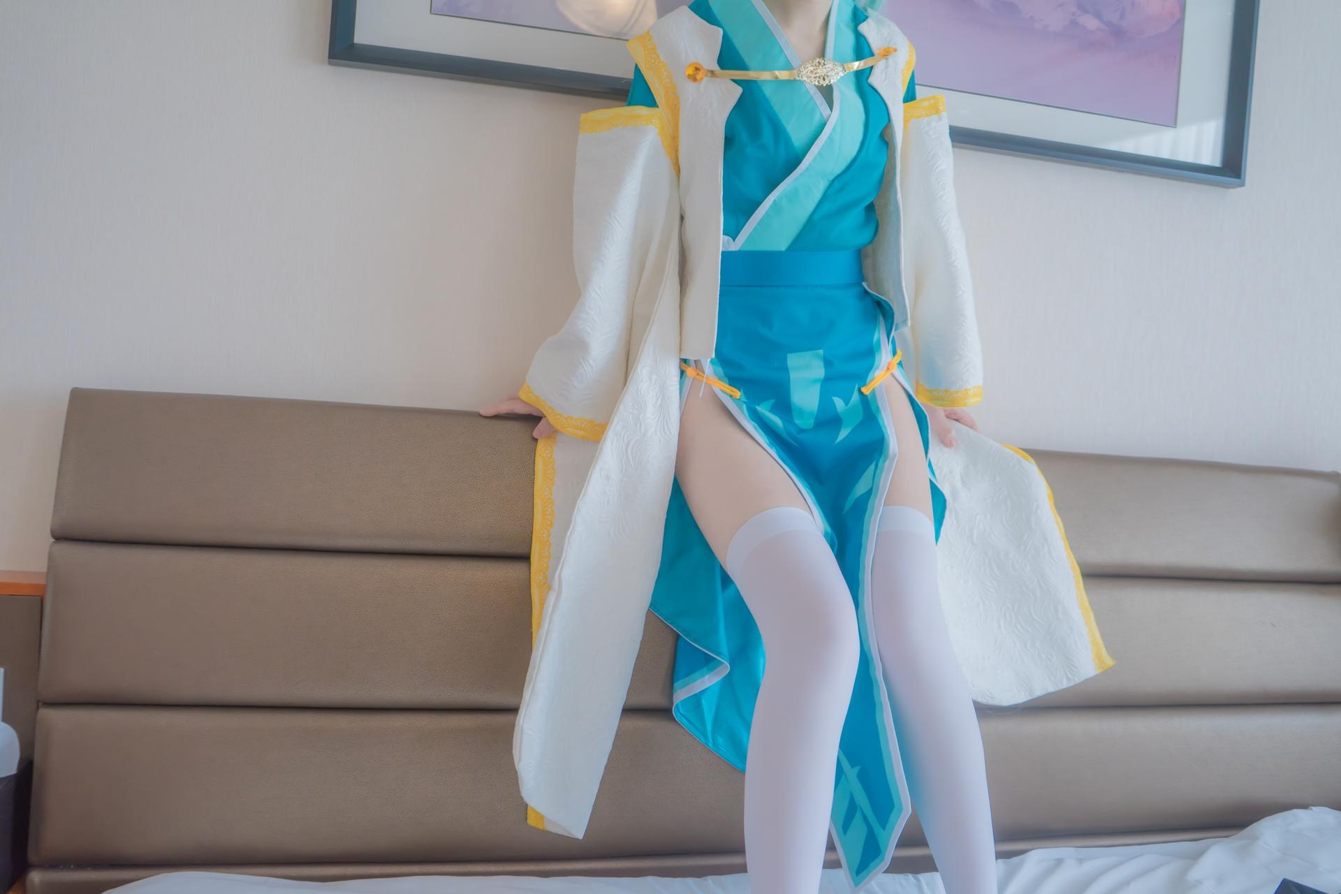 [Cosplay] Shaonvyinghua - Kiyohime White Stockings Lingerie Adult Character Set 88P1V