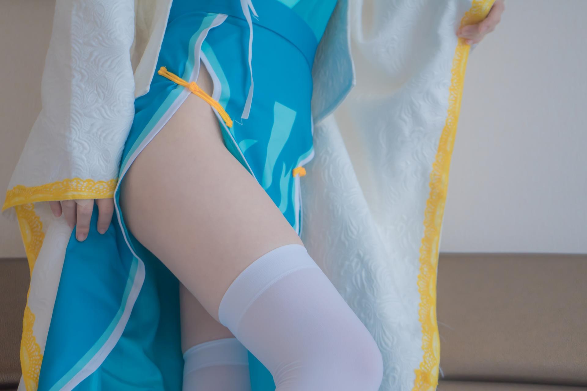 [Cosplay] Shaonvyinghua - Kiyohime White Stockings Lingerie Adult Character Set 88P1V