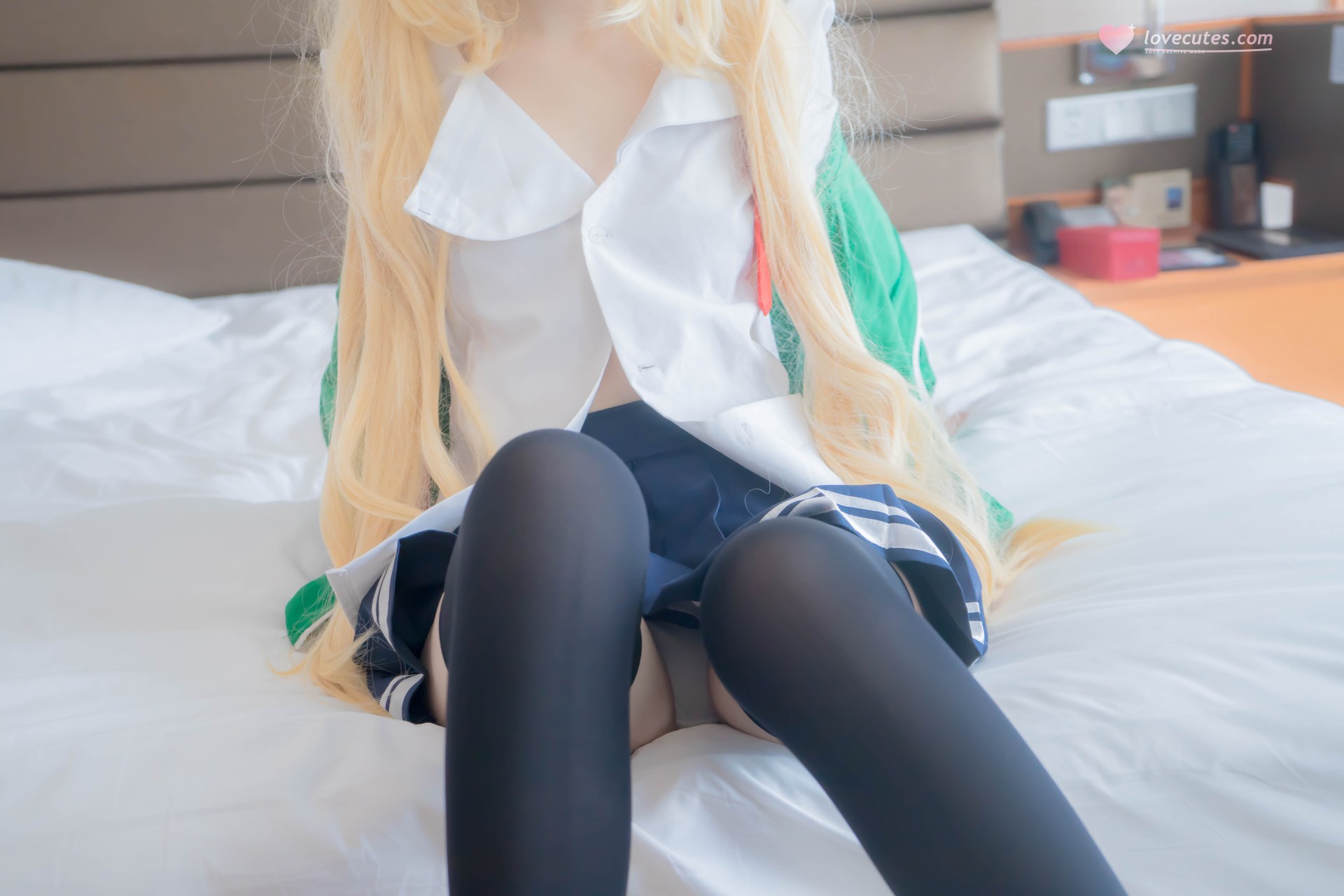 [Cosplay] Shaonvyinghua - Eriri Spencer Sawamura đồng phục vớ đen bộ ảnh người lớn 93P