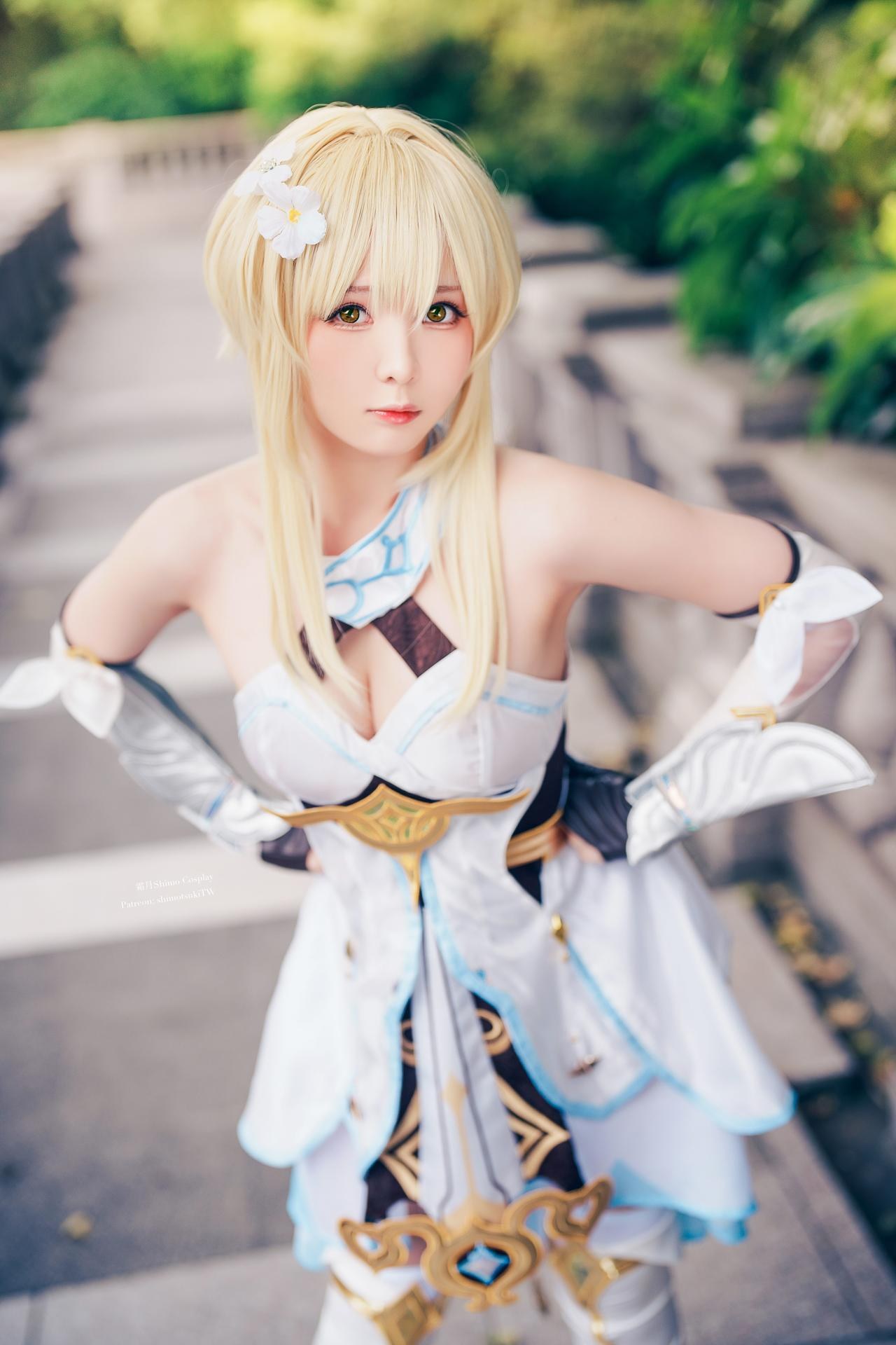 [cosplay] 霜月shimo - 原神 荧：旅行者服装美腿角色还原 18P