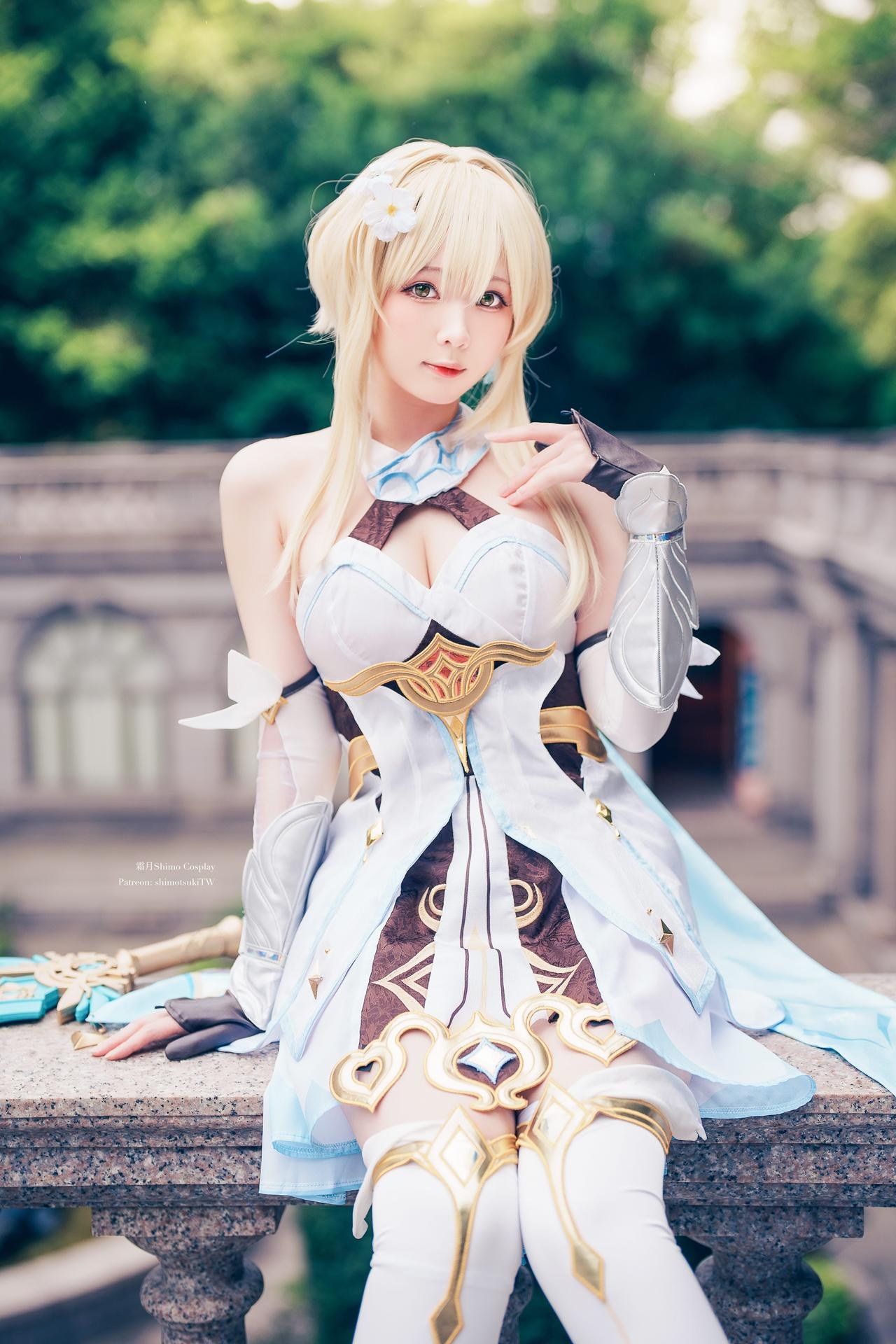 [cosplay] 霜月shimo - 原神 荧：旅行者服装美腿角色还原 18P