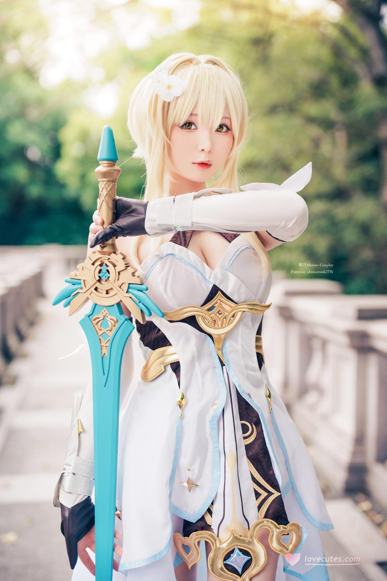 [cosplay] 霜月shimo - 原神 荧：旅行者服装美腿角色还原 18P