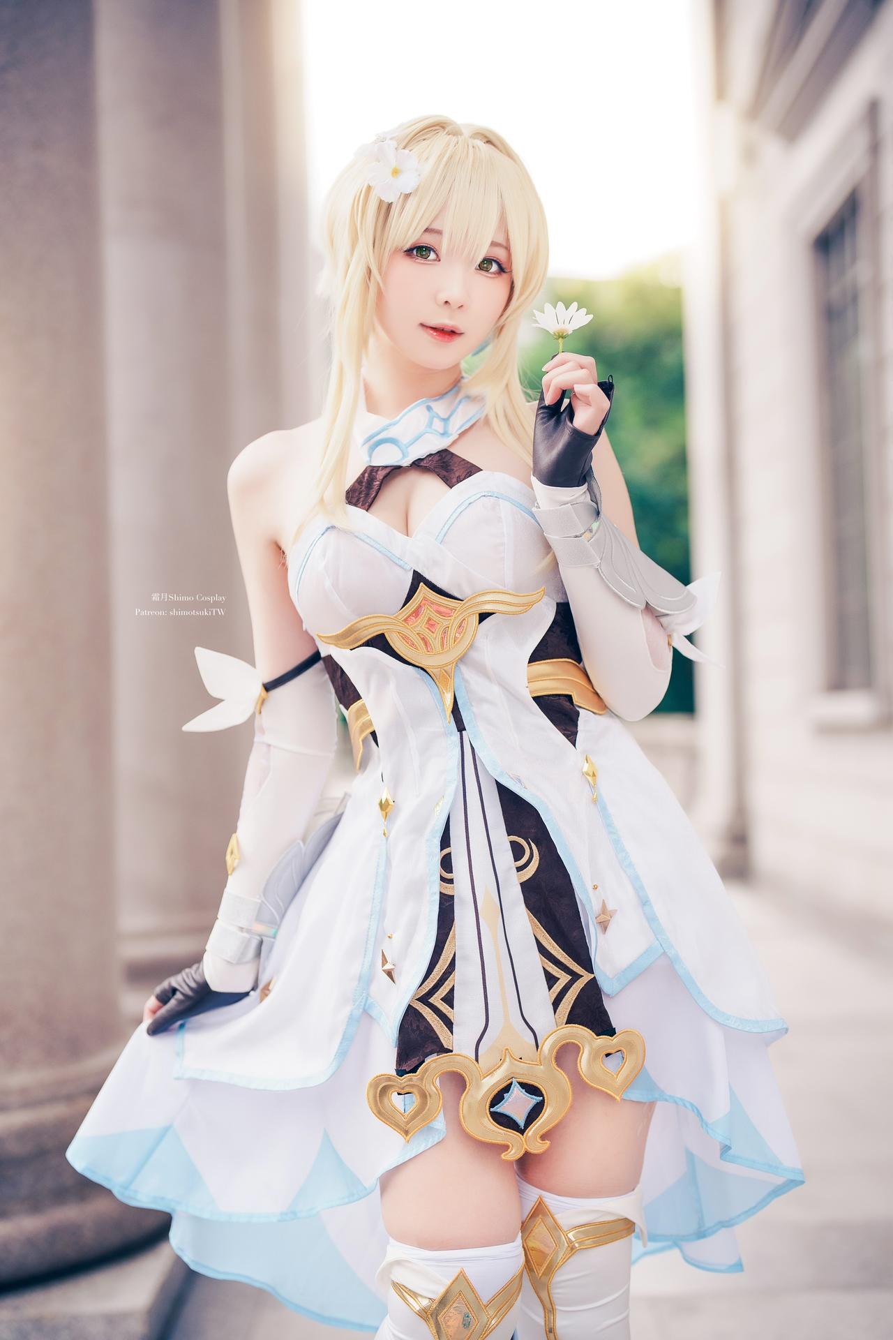 [cosplay] 霜月shimo - 原神 荧：旅行者服装美腿角色还原 18P