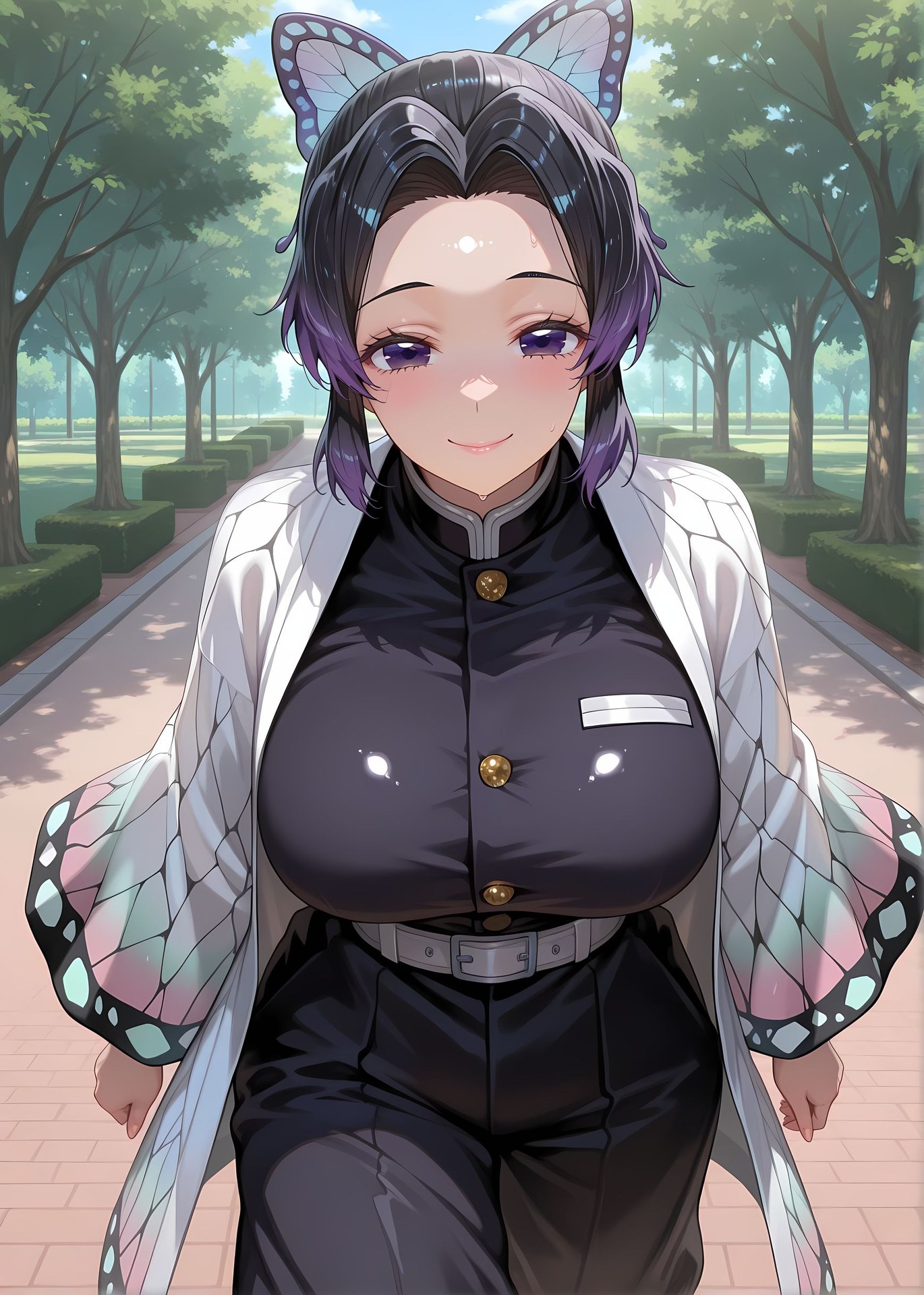 AI Porn - Demon Slayer Shinobu Kocho bodysuit kimono wet-look AI Adult Gallery 177P