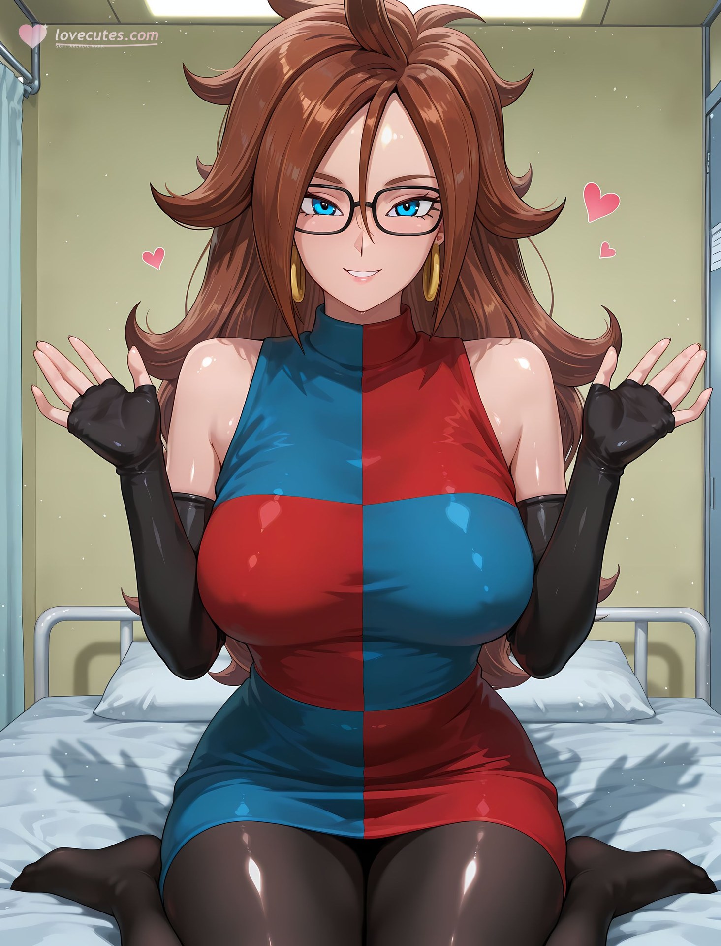 AI Porn - Dragon Ball Android 21 bodysuit wet-look explicit nude AI Adult Gallery 161P